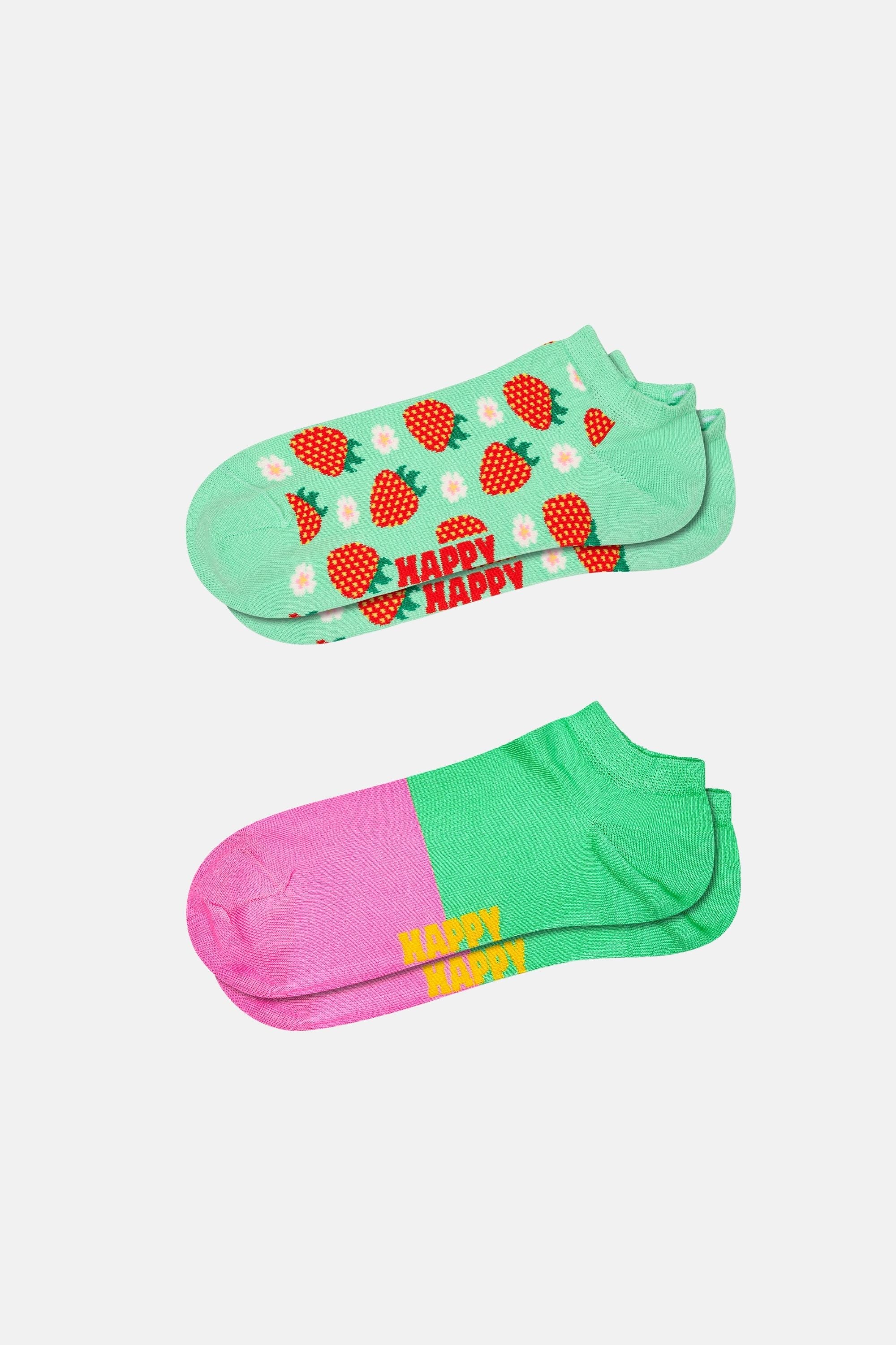 Happy Socks - Çok Renkli Çilek Desenli 2'li Çorap Seti