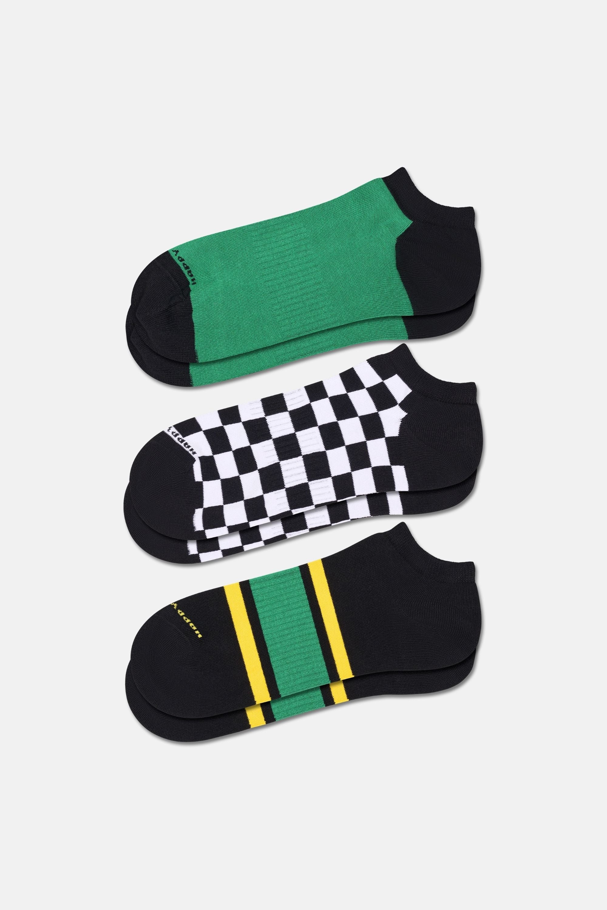Happy Socks - Çok Renkli 3'lü Sneaker Çorap Seti