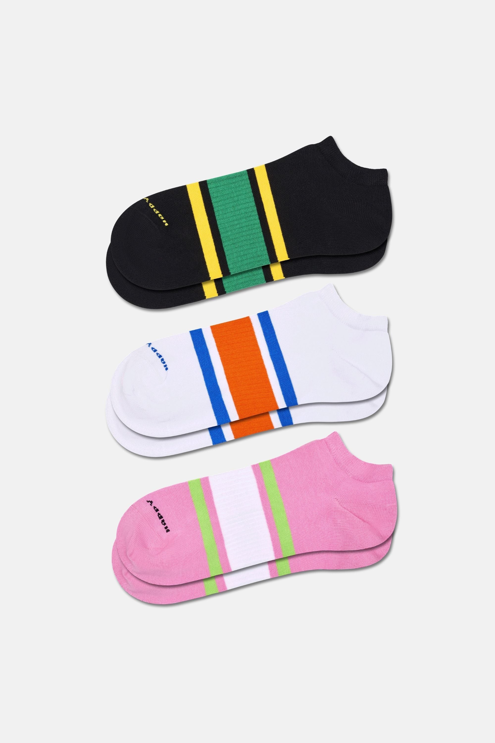 Happy Socks - Çok Renkli 3'lü Sneaker Çorap Seti
