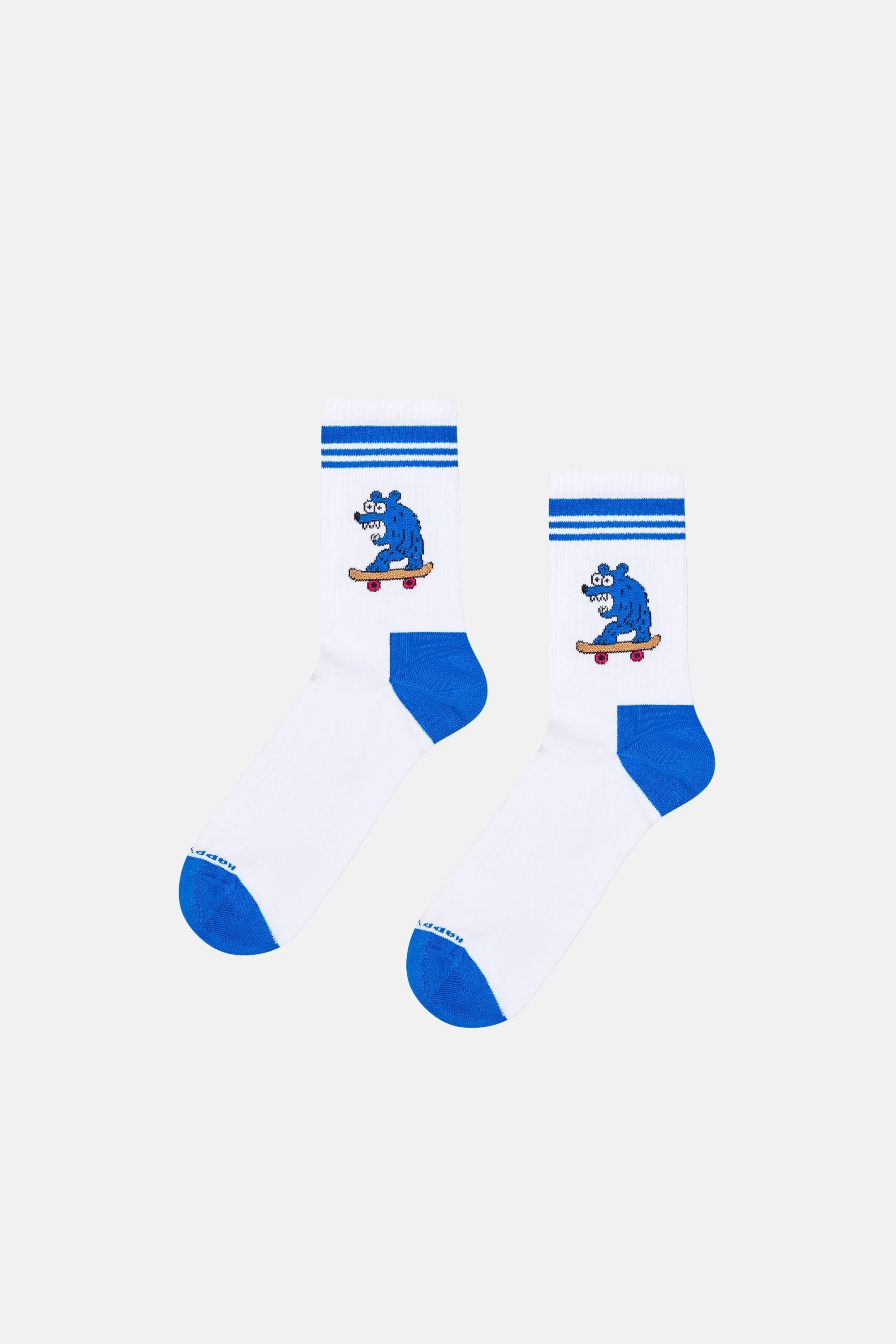 Happy Socks - Beyaz 3'lü Sneaker Çorap Seti