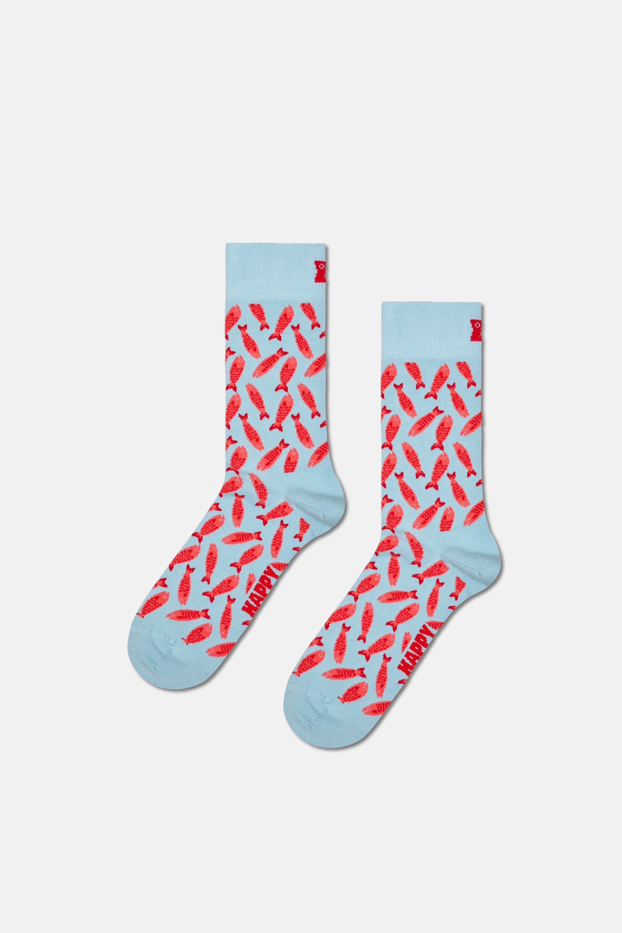 Happy Socks - Çok Renkli Balık Desenli 2'li Pamuklu Çorap Seti