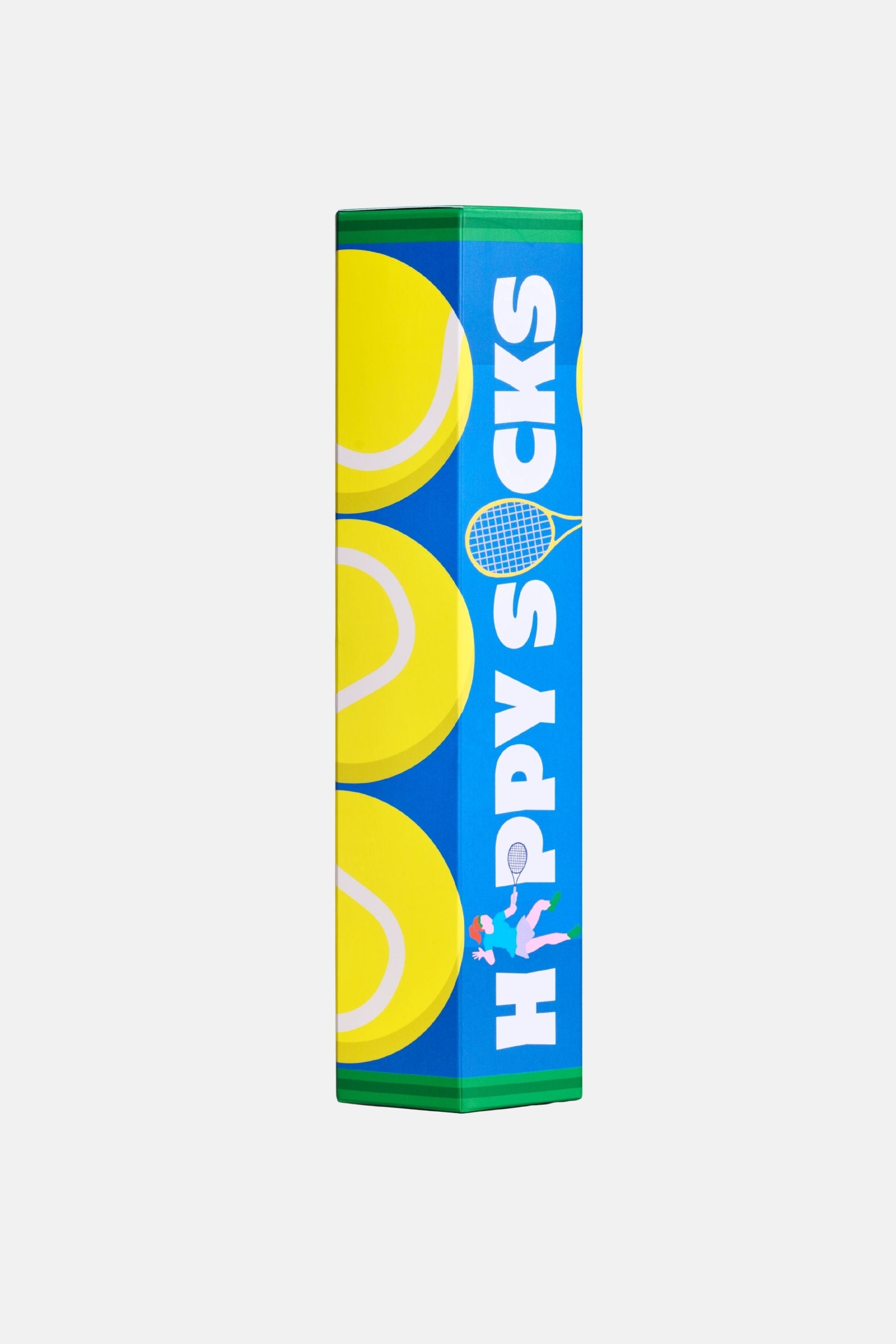 Happy Socks - Erkek Çok Renkli Tenis Desenli 3'lü Pamuklu Çorap Seti