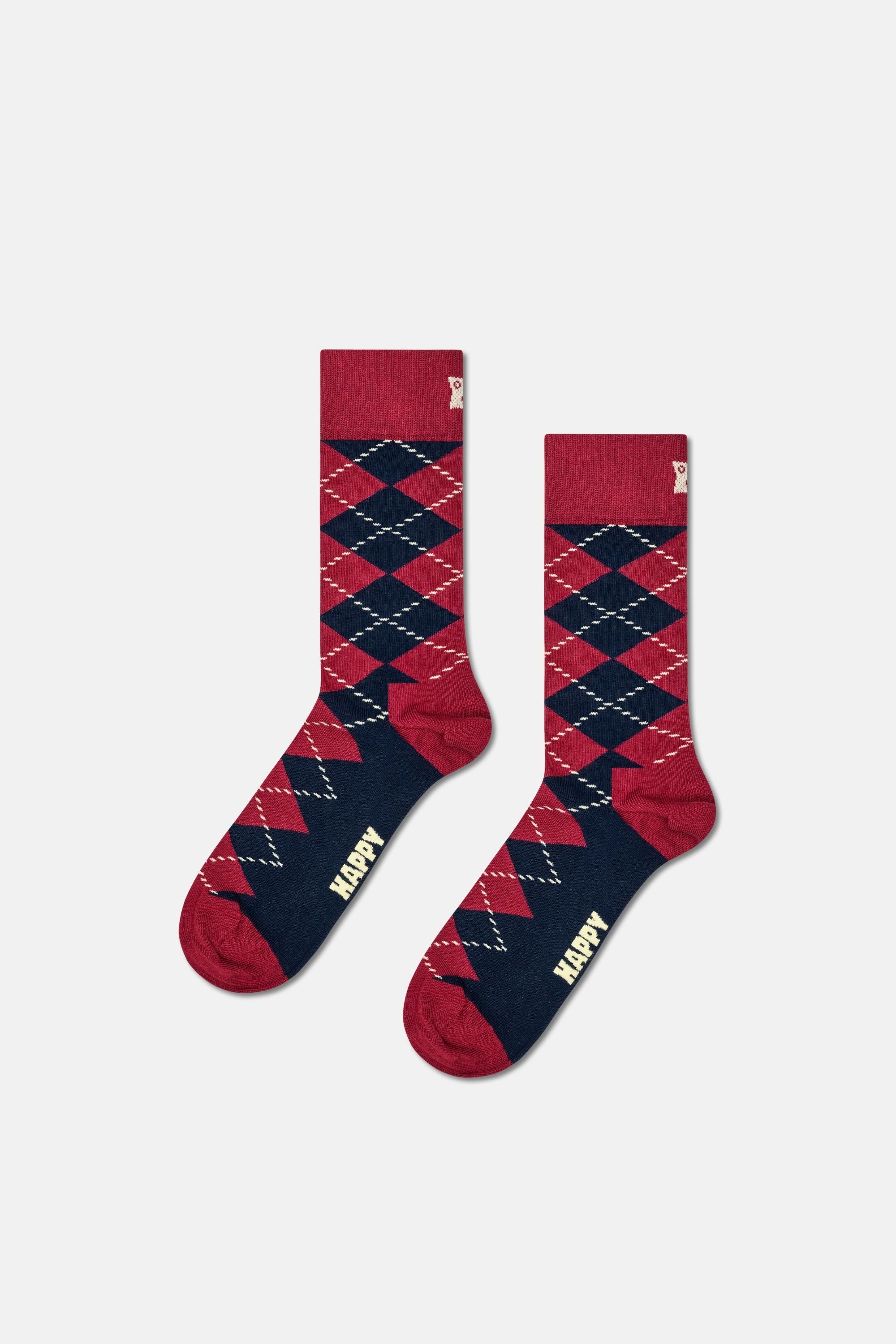 Happy Socks - Çok Renkli Karışık Kış Desenli 7'li Pamuklu Çorap Seti