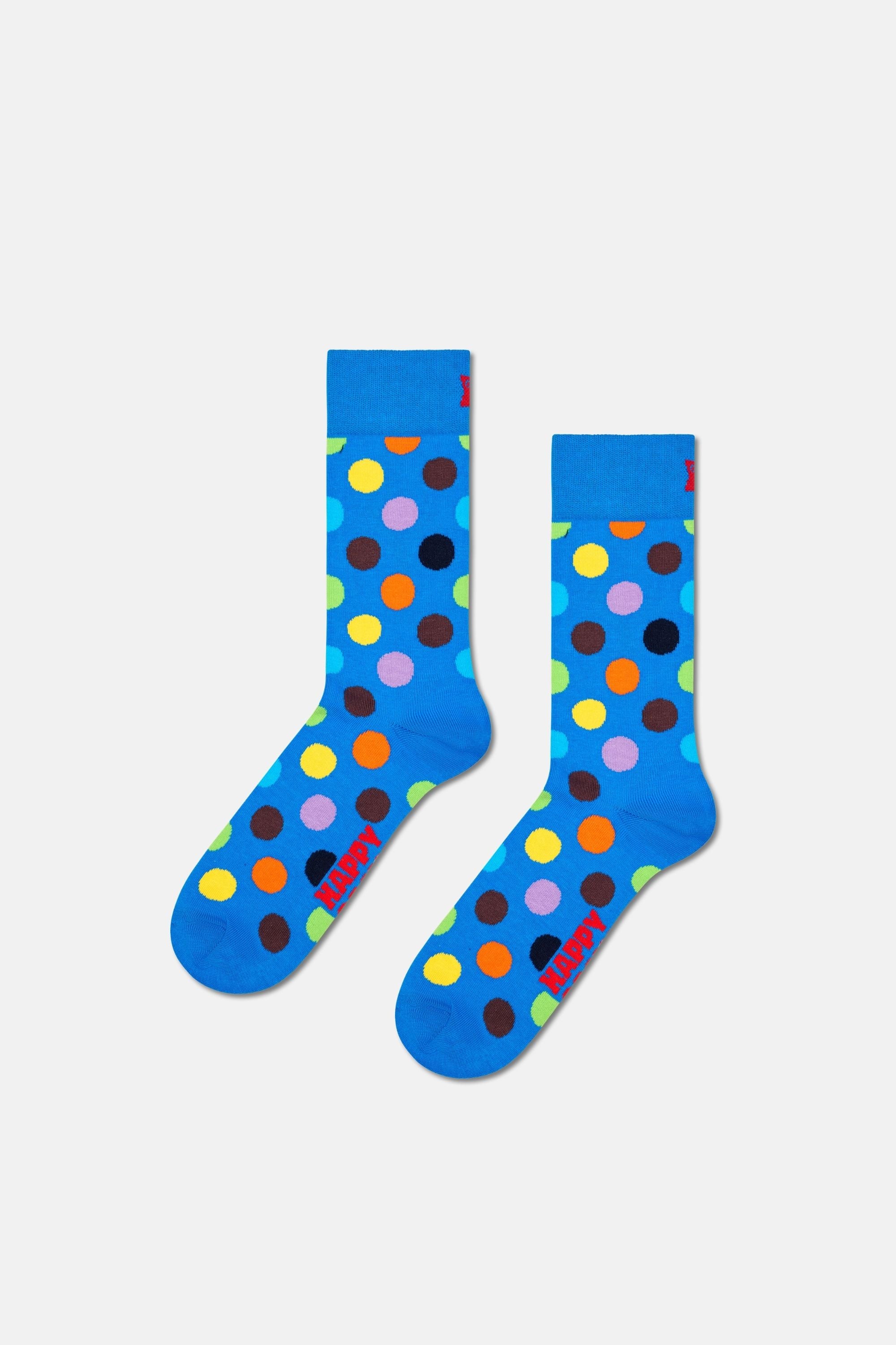 Happy Socks - Çok Renkli Karışık Desenli 7'li Pamuklu Çorap Seti