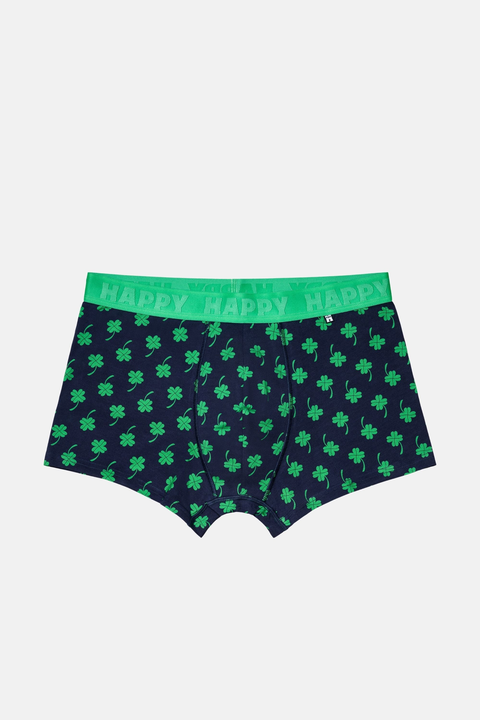 Happy Socks - Erkek Lacivert Yonca Desenli Boxer