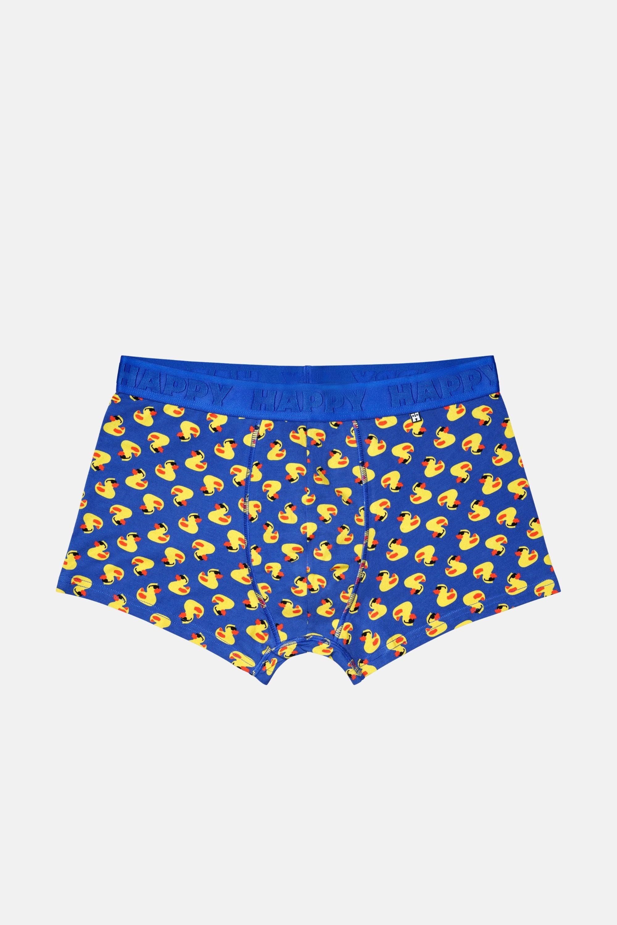 Happy Socks - Erkek Mavi Ördek Desenli Boxer
