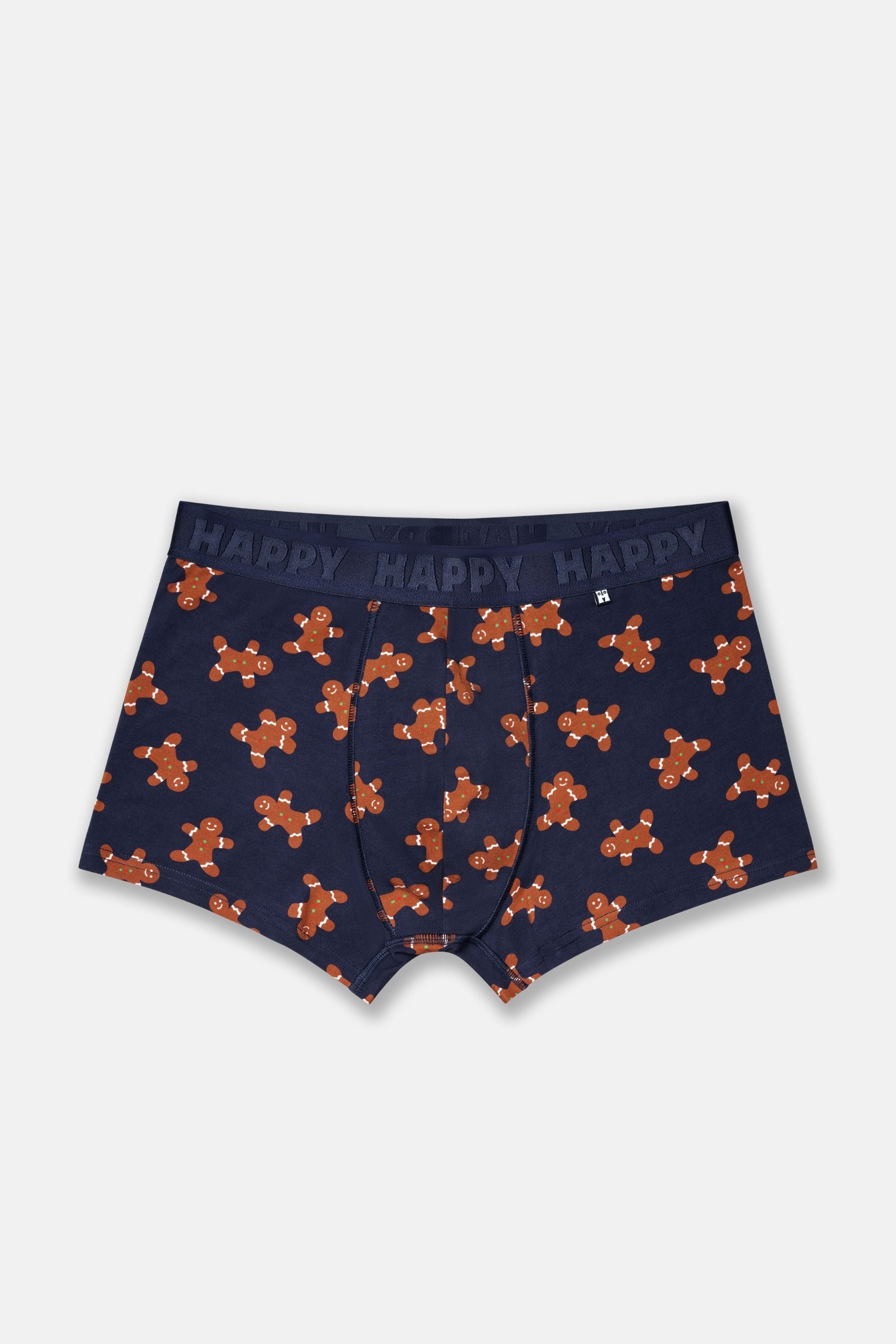 Happy Socks - Erkek Lacivert Baston Şeker ve Kurabiye 2'li Boxer Seti
