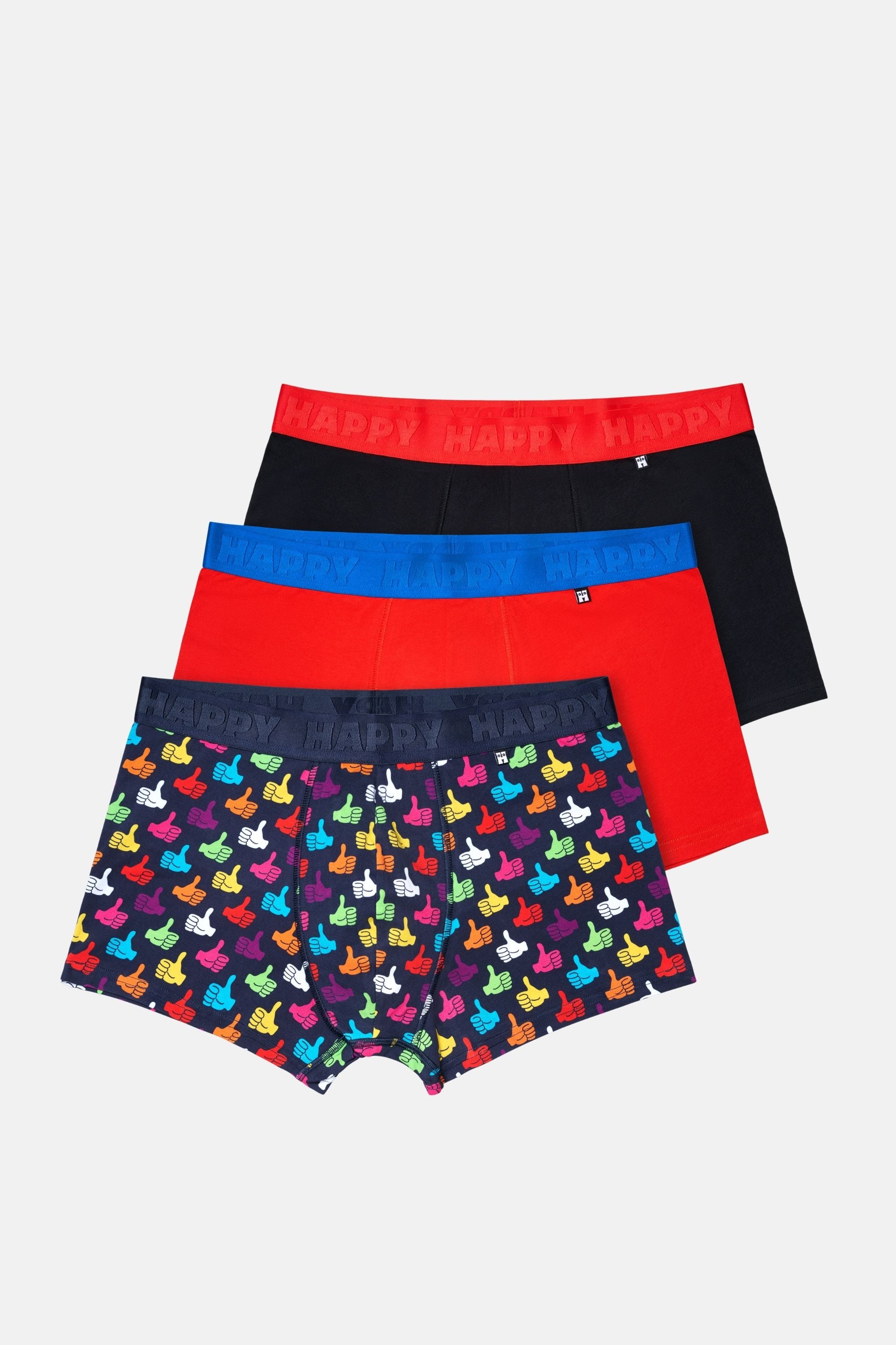 Happy Socks - Erkek Çok Renkli Karışık Desenli 3'lü Boxer Seti