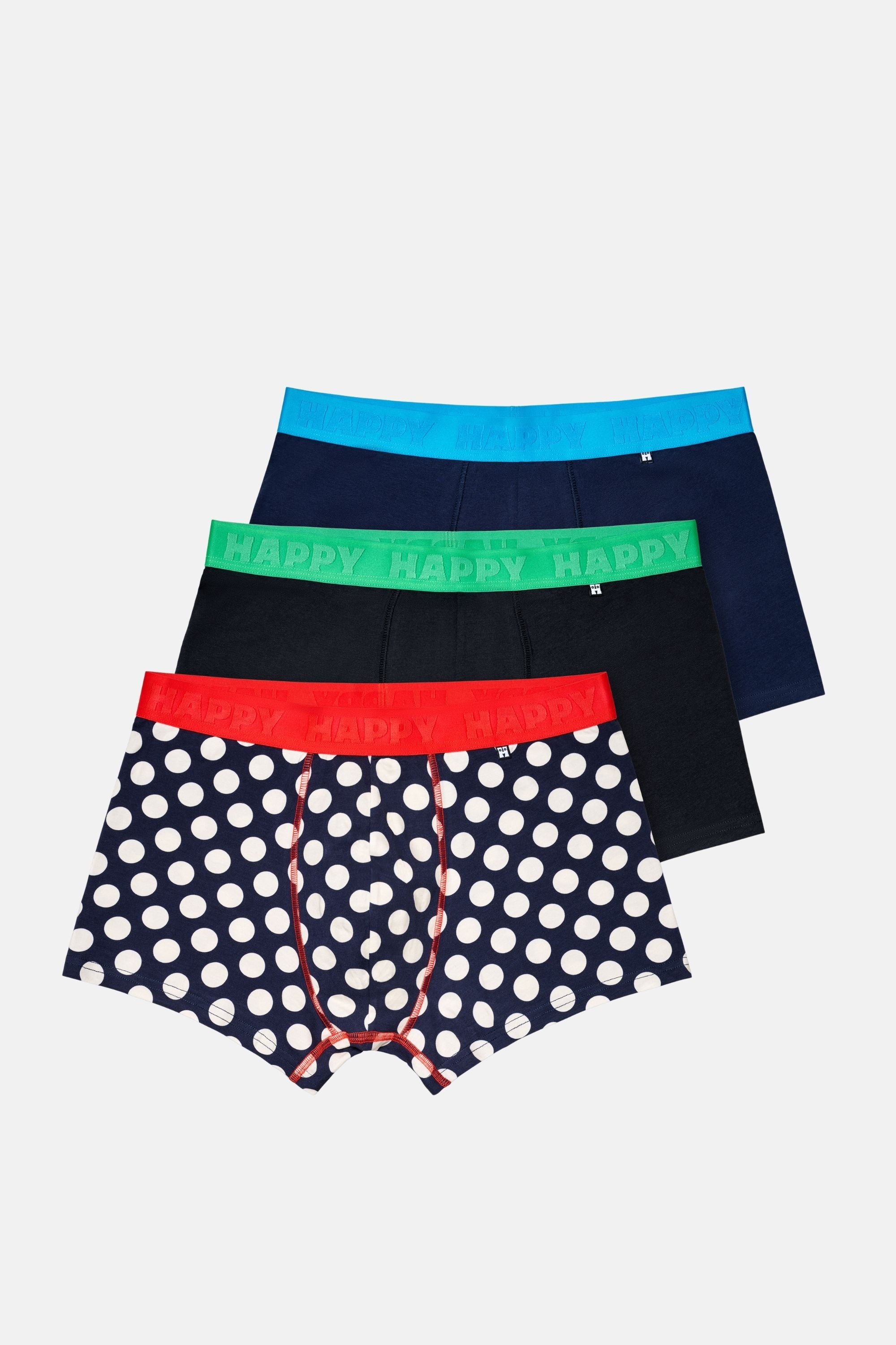 Happy Socks - Erkek Çok Renkli Karışık Desenli 3'lü Boxer Seti
