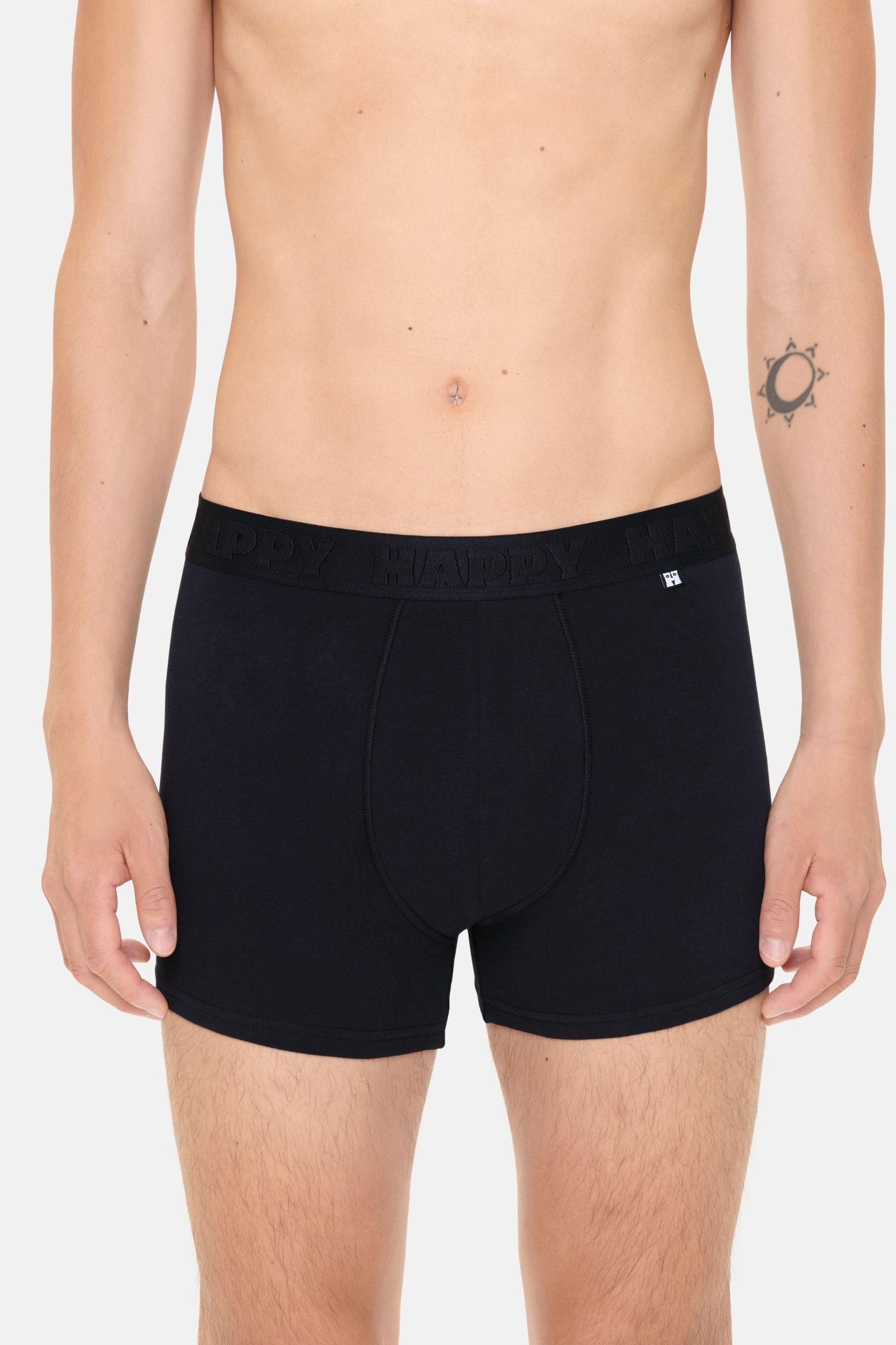 Happy Socks - Erkek Siyah Karışık Desenli 3'lü Boxer Seti
