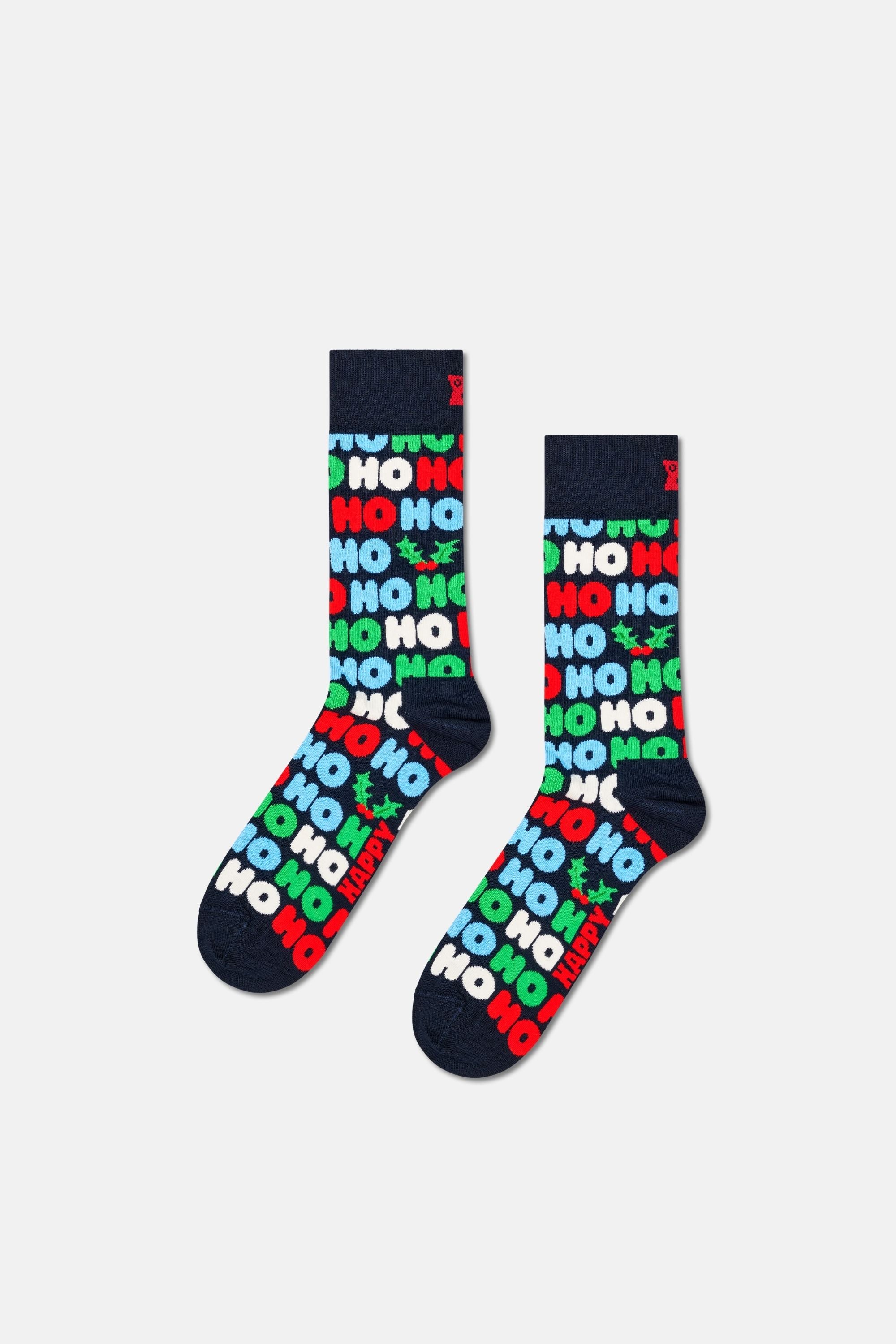 Happy Socks - Çok Renkli Kutlama Desenli 3'lü Pamuklu Çorap Seti