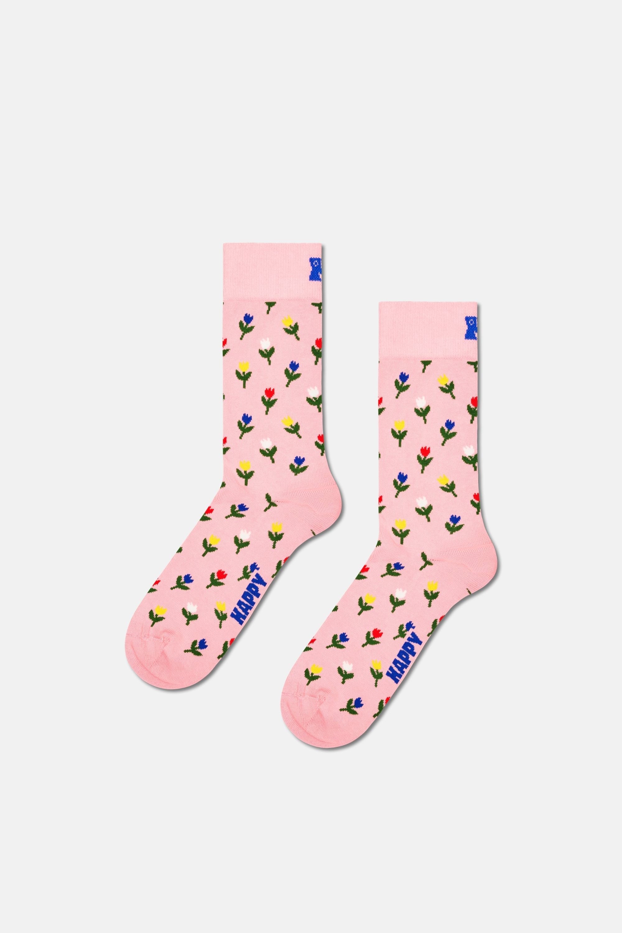 Happy Socks - Çok Renkli Anneler Günü Desenli 3'lü Pamuklu Çorap Seti