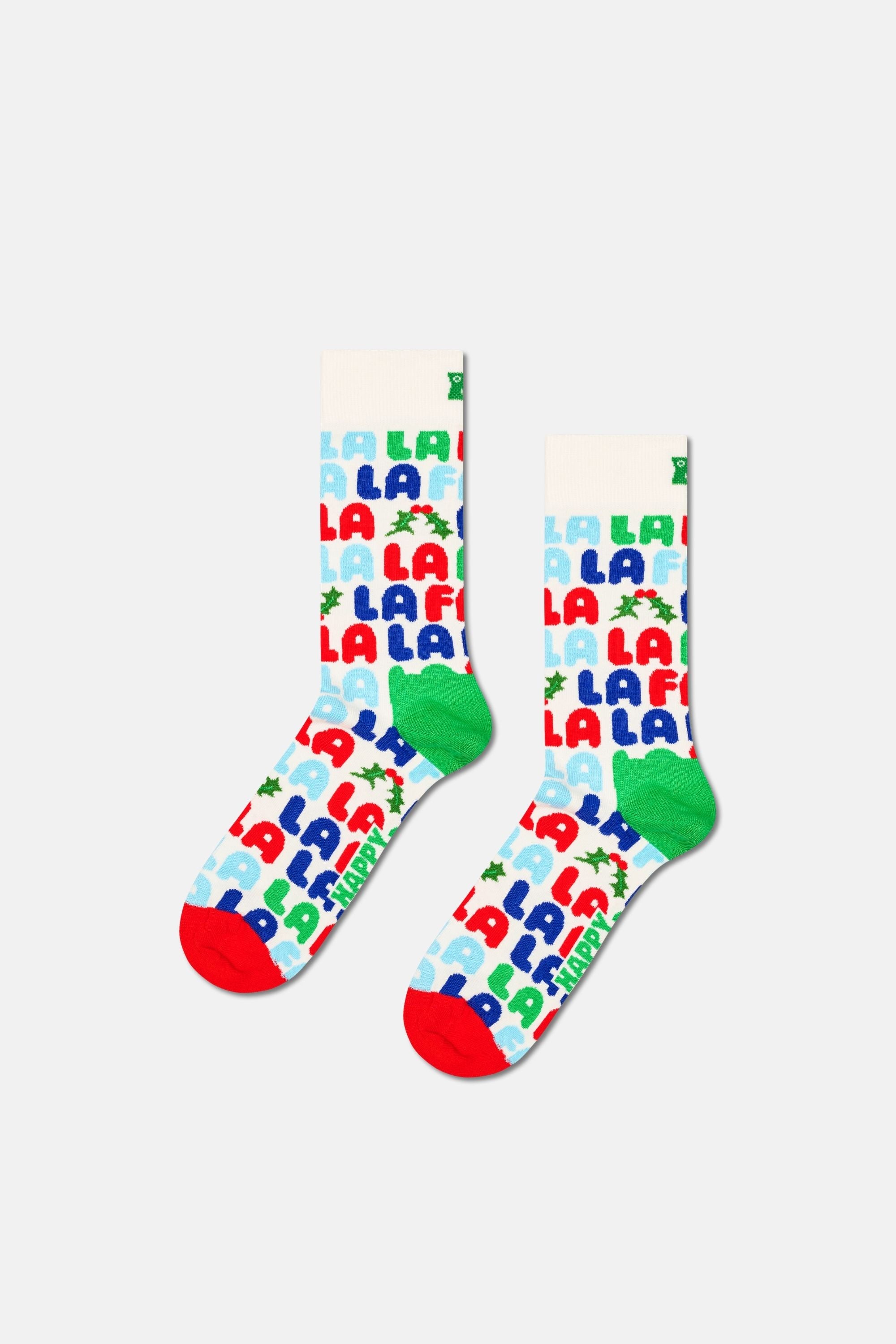 Happy Socks - Çok Renkli Kutlama Desenli 2'li Pamuklu Çorap Seti