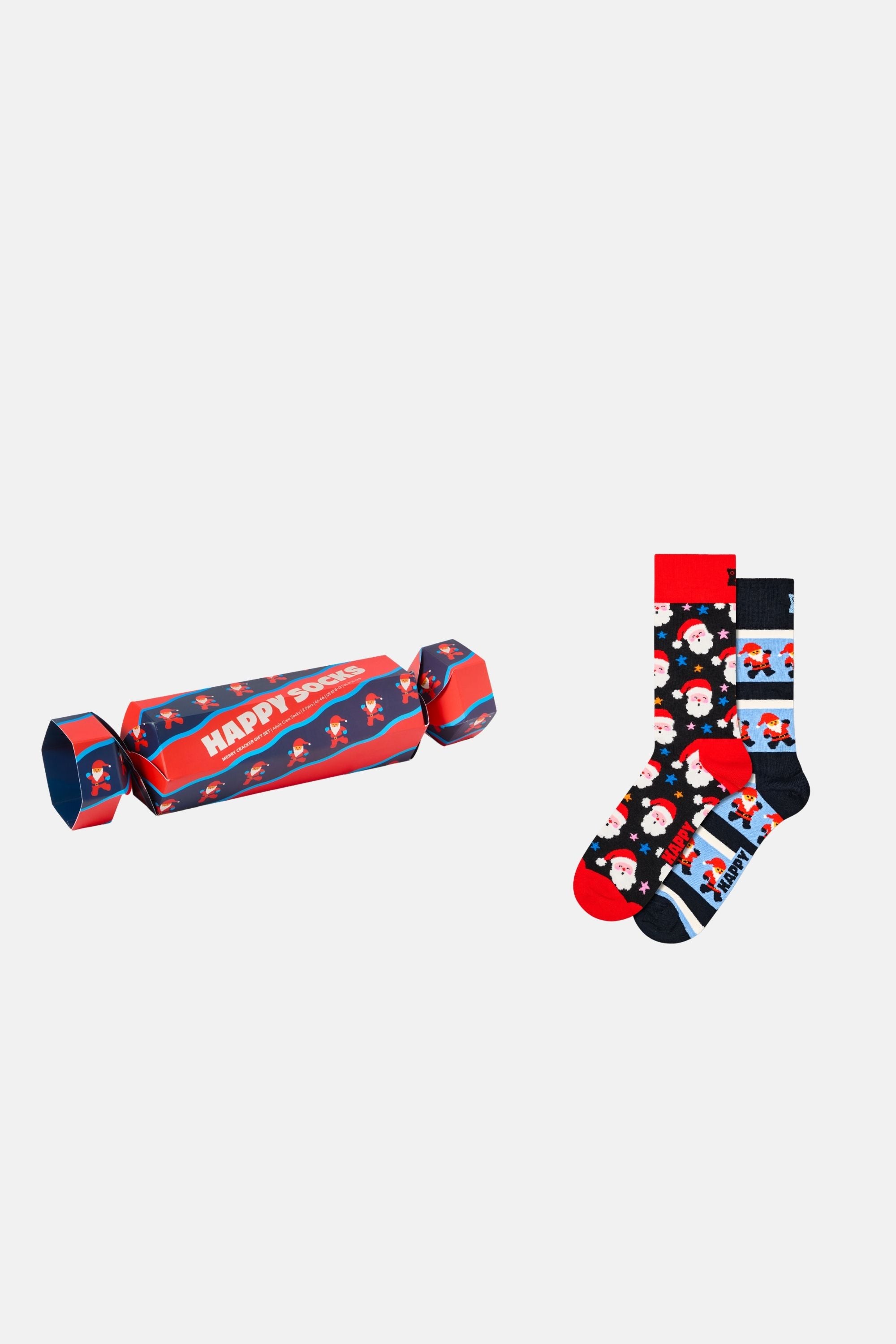 Happy Socks - Kırmızı Kutlama Desenli 2'li Pamuklu Çorap Seti