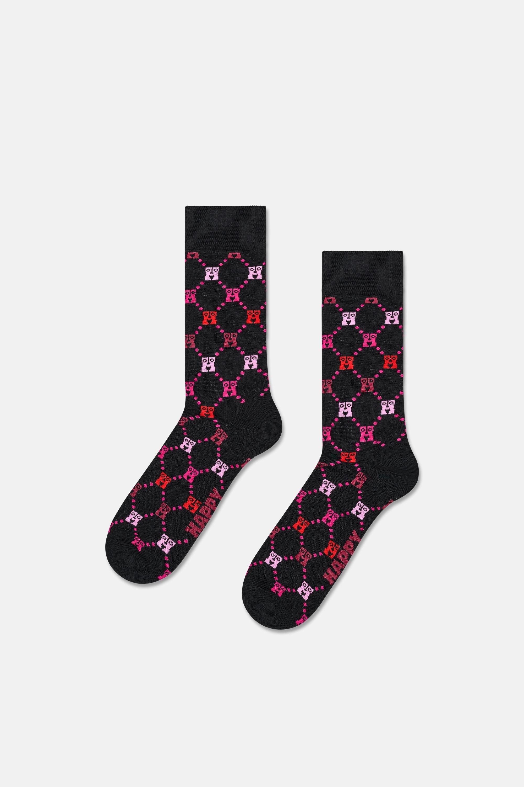 Happy Socks - Çok Renkli Karışık Desenli 4'lü Pamuklu Çorap Seti