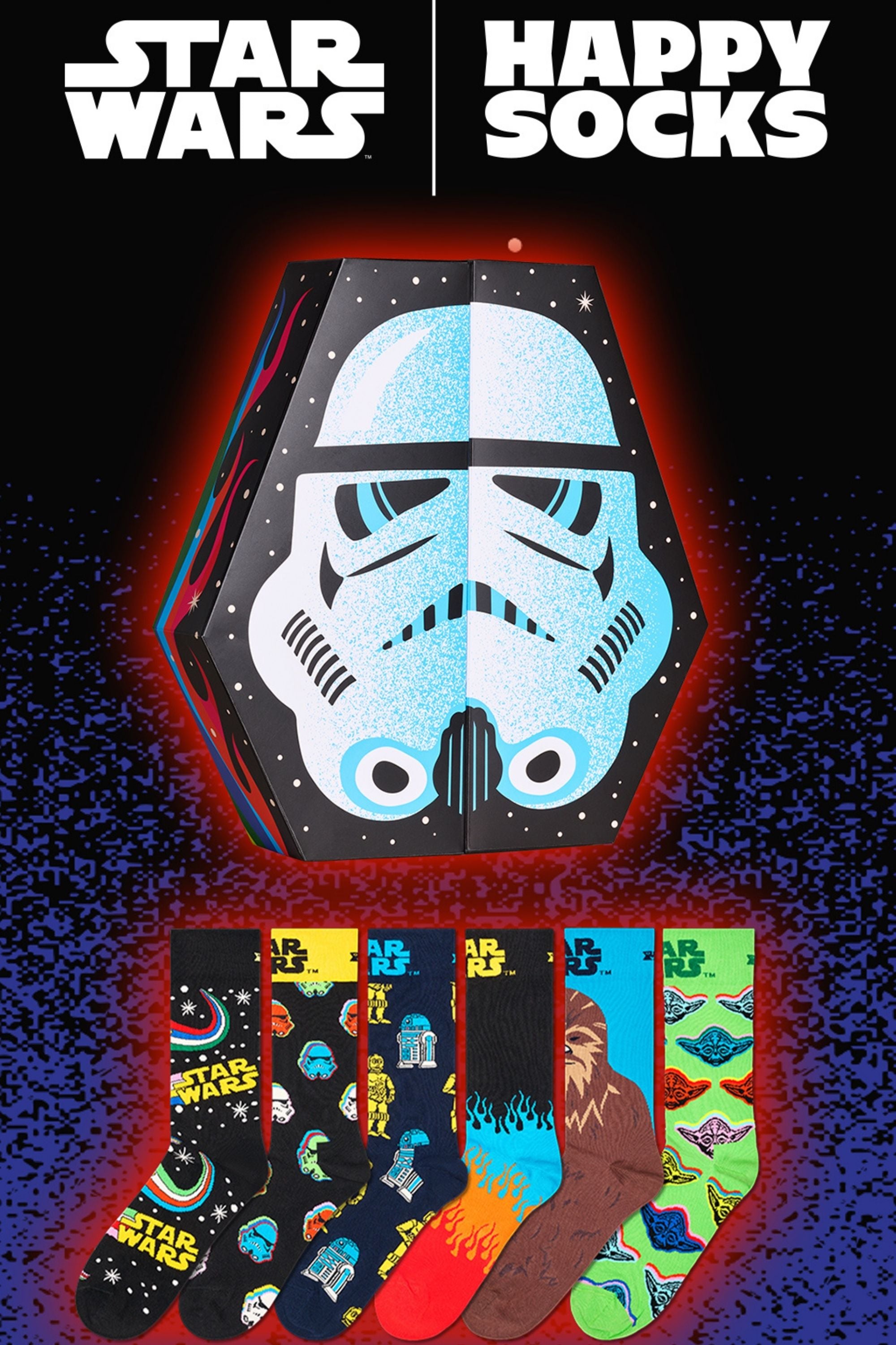Happy Socks - Çok Renkli STAR WARS Figürlü 6'lı Çorap Seti