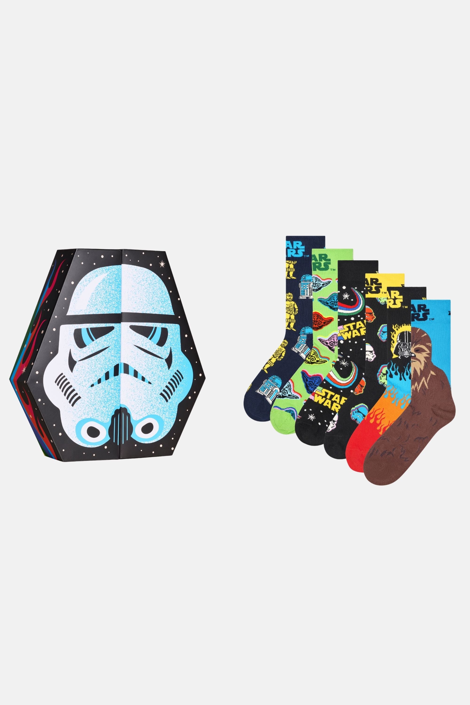Happy Socks - Çok Renkli STAR WARS Figürlü 6'lı Çorap Seti