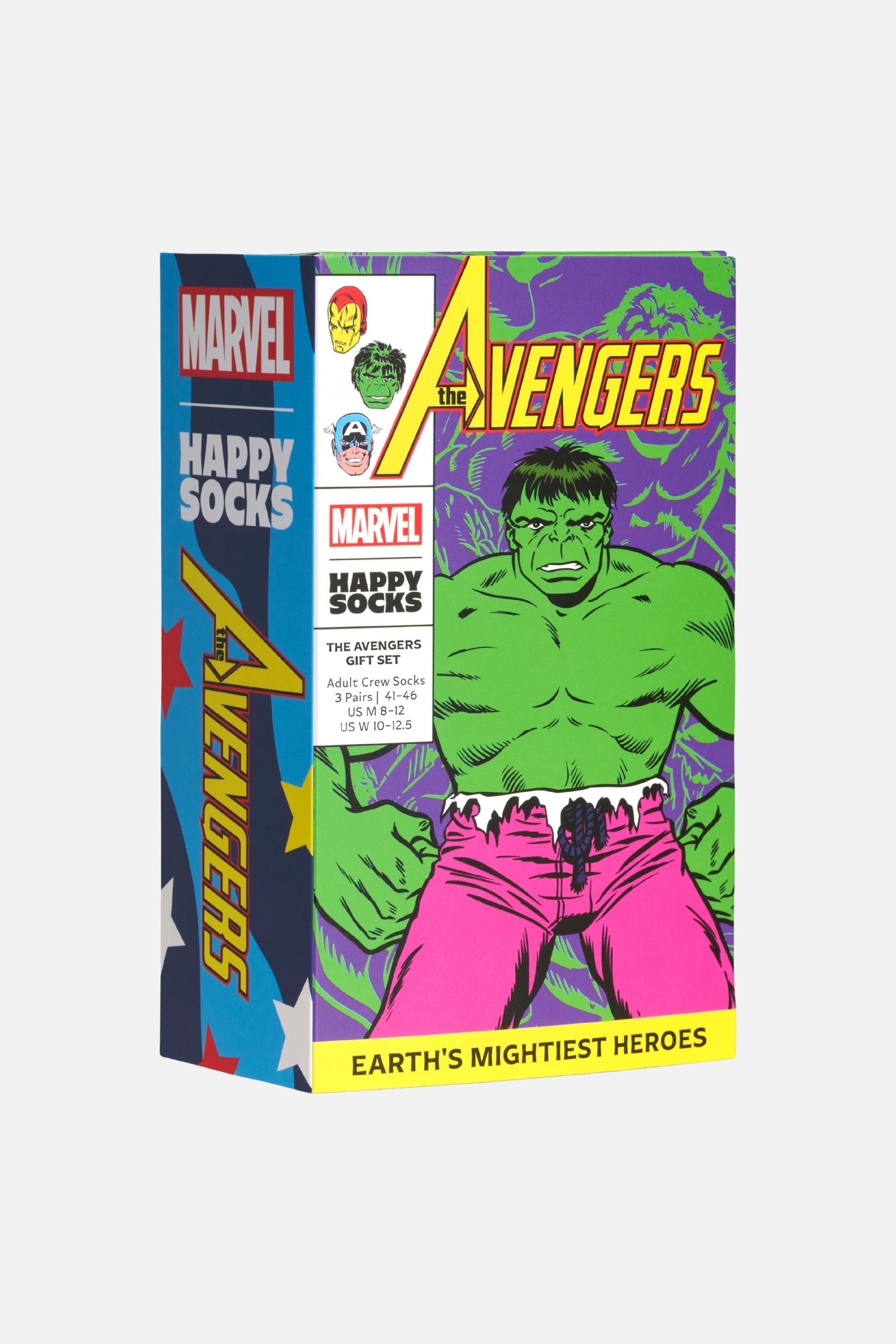 Happy Socks - Çok Renkli MARVEL Avengers Figürlü 3'lü Çorap Seti