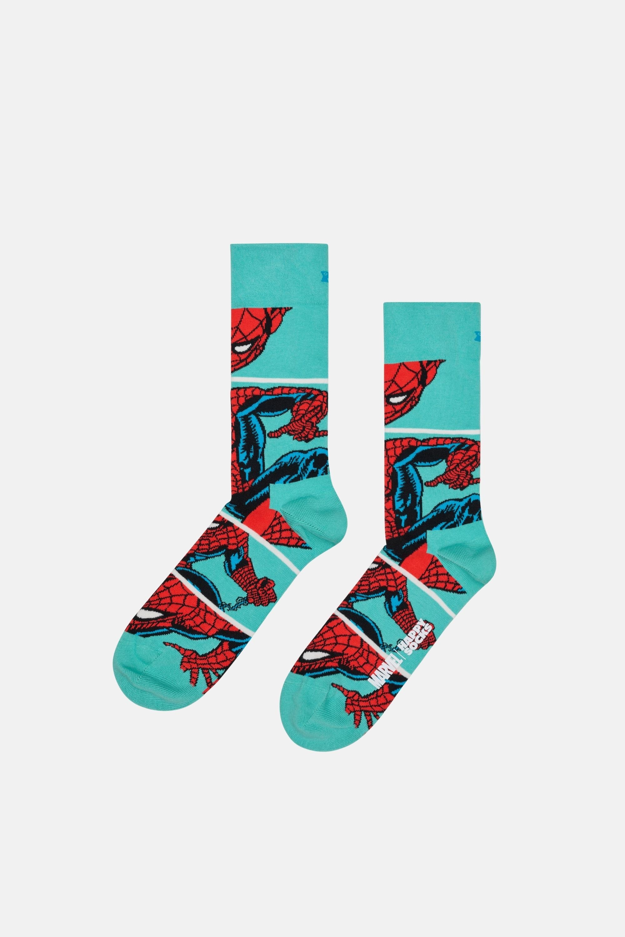 Happy Socks - Çok Renkli MARVEL Spider - Man Figürlü 6'lı Çorap Seti