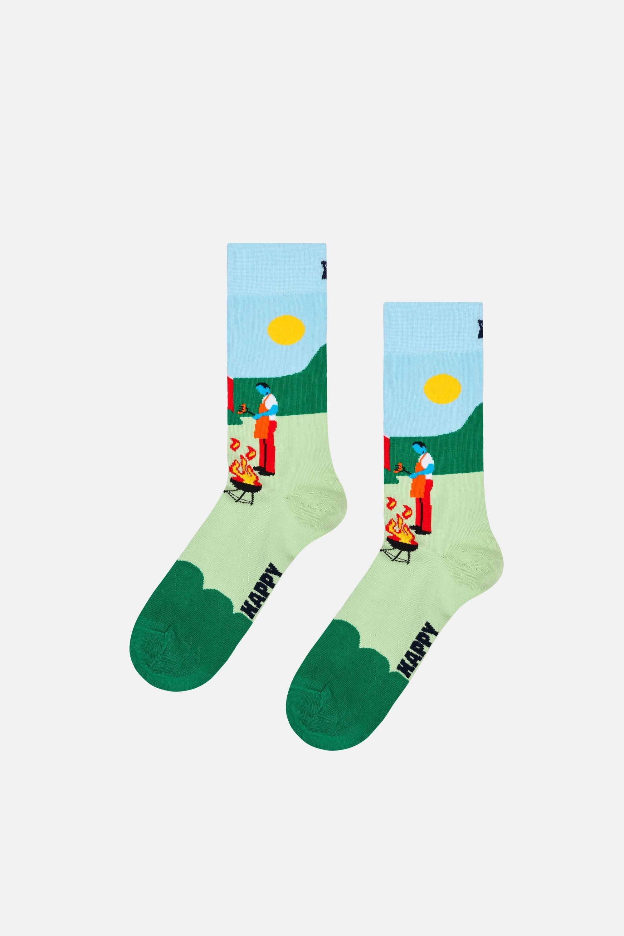 Happy Socks - Çok Renkli Baba Temalı 3'lü Çorap Hediye Seti