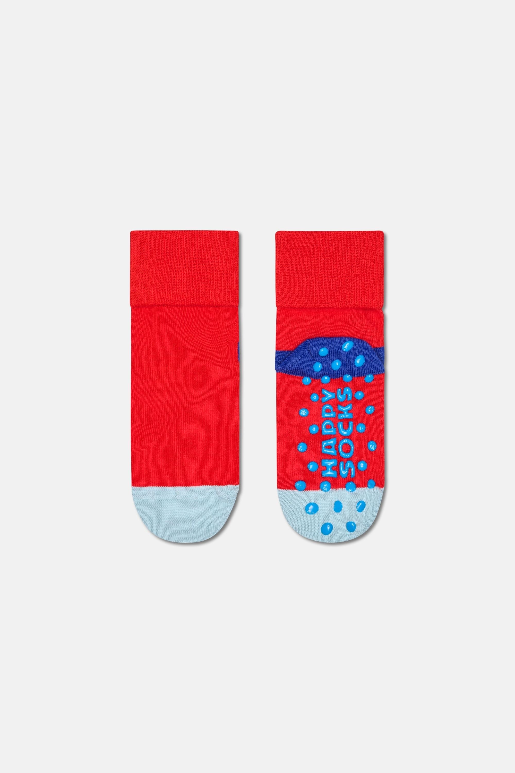 Happy Socks - Çocuk Araba Desenli Kaydırmaz 2'li Çorap Seti