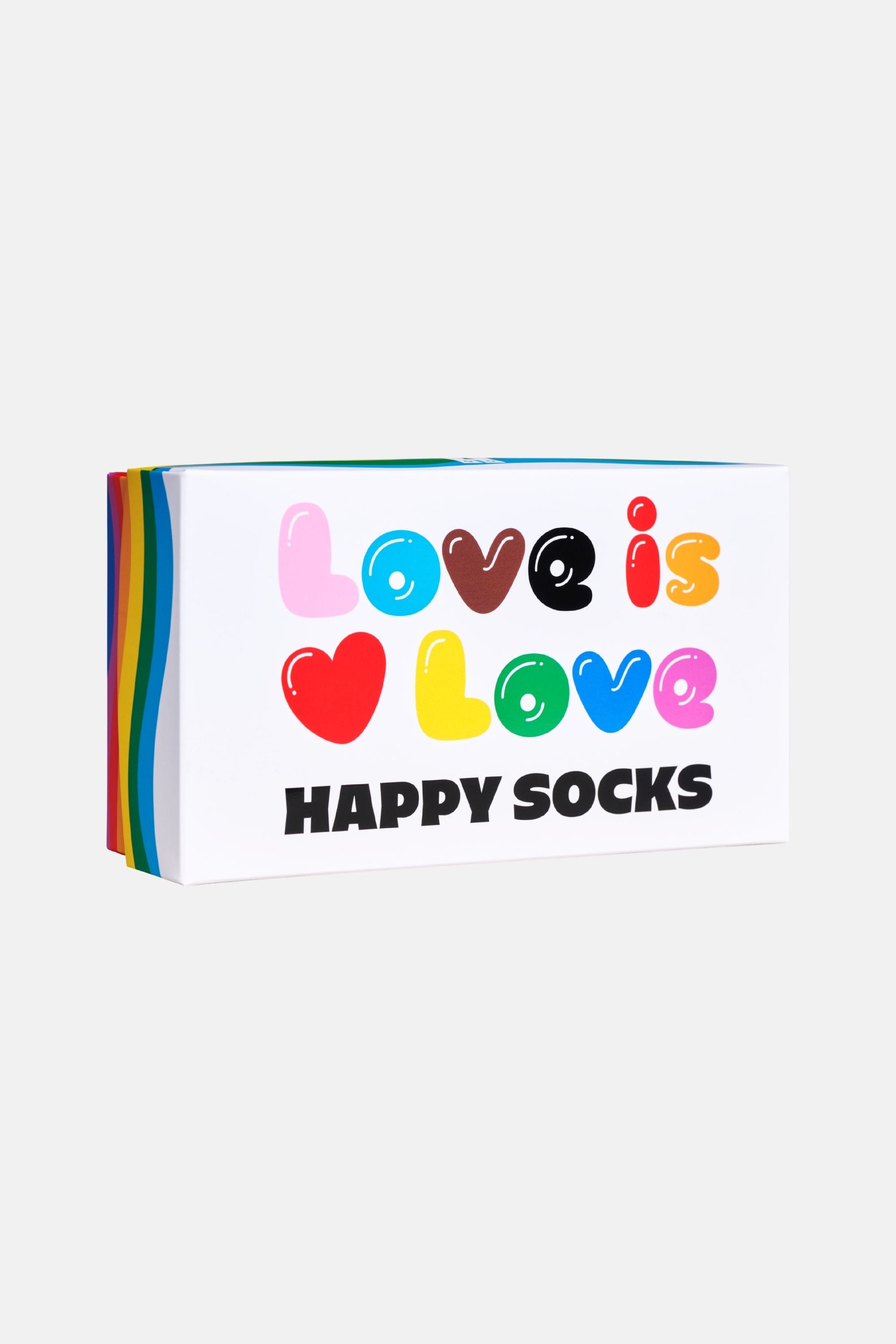 Happy Socks - Çok Renkli Sevgi Temalı 3’lü Sneaker Çorap Seti