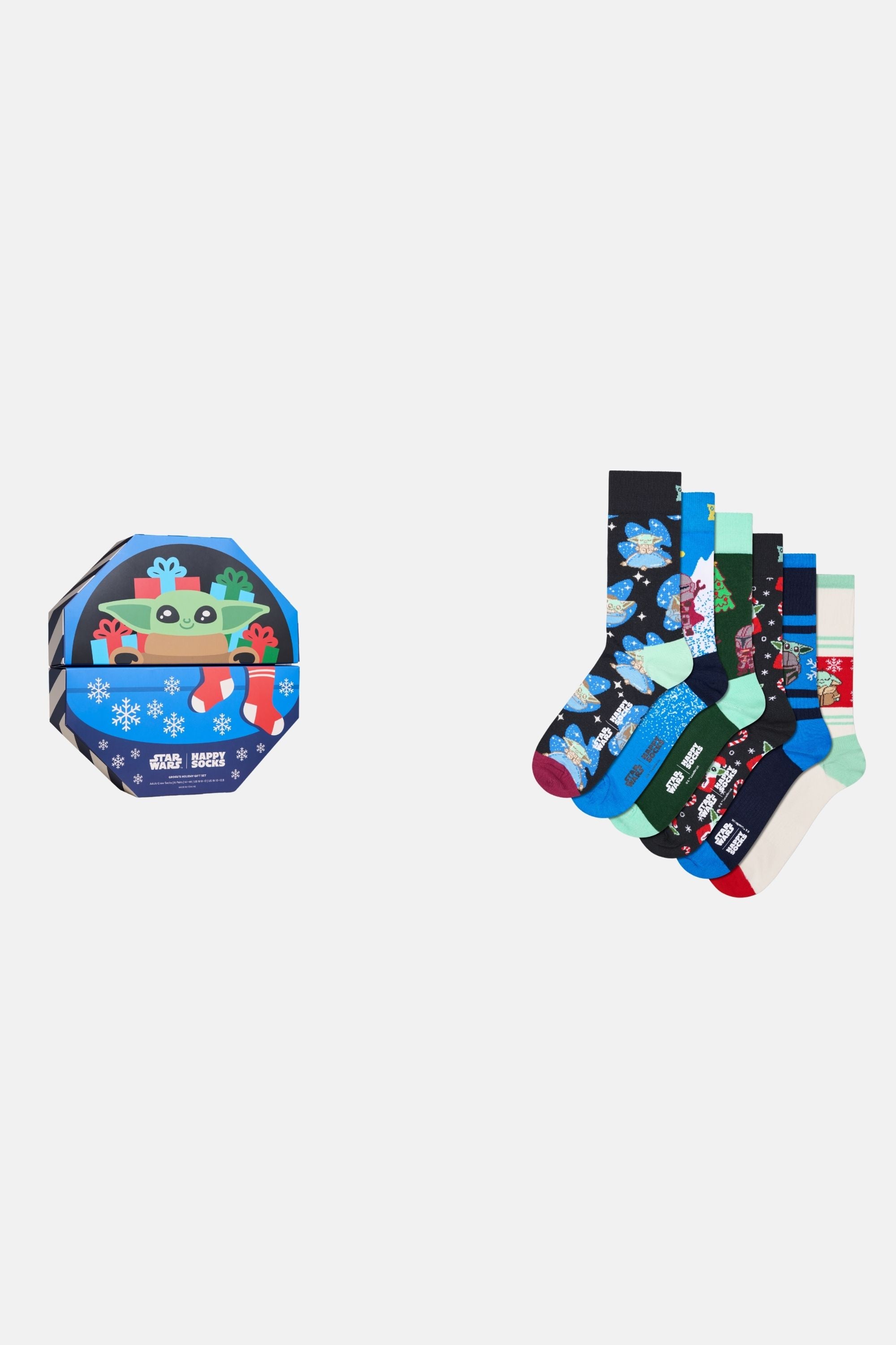 Happy Socks - Çok Renkli STAR WARS Grogu’s Holiday Temalı 6'lı Çorap Seti