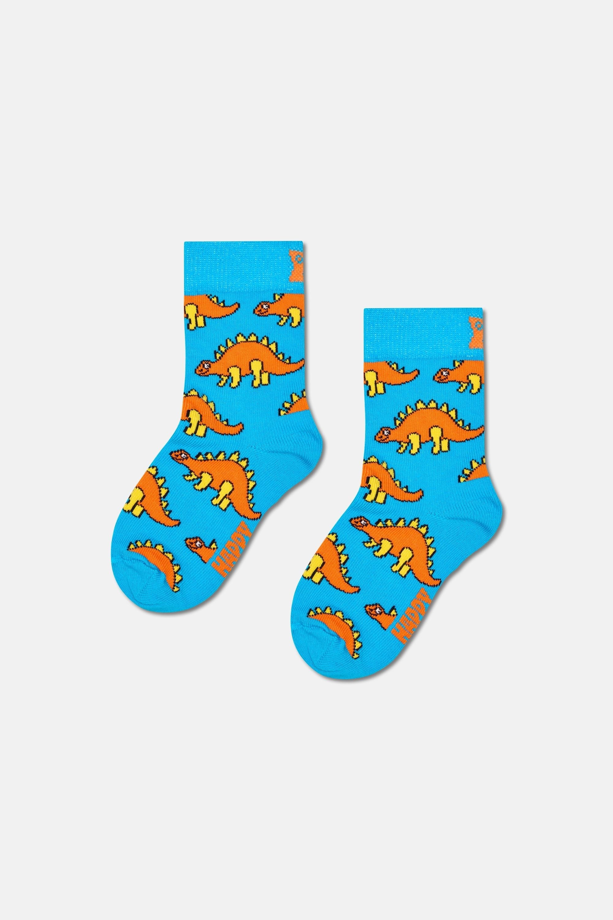 Happy Socks - Çocuk Stegosaurus Dinozor Desenli Çorap