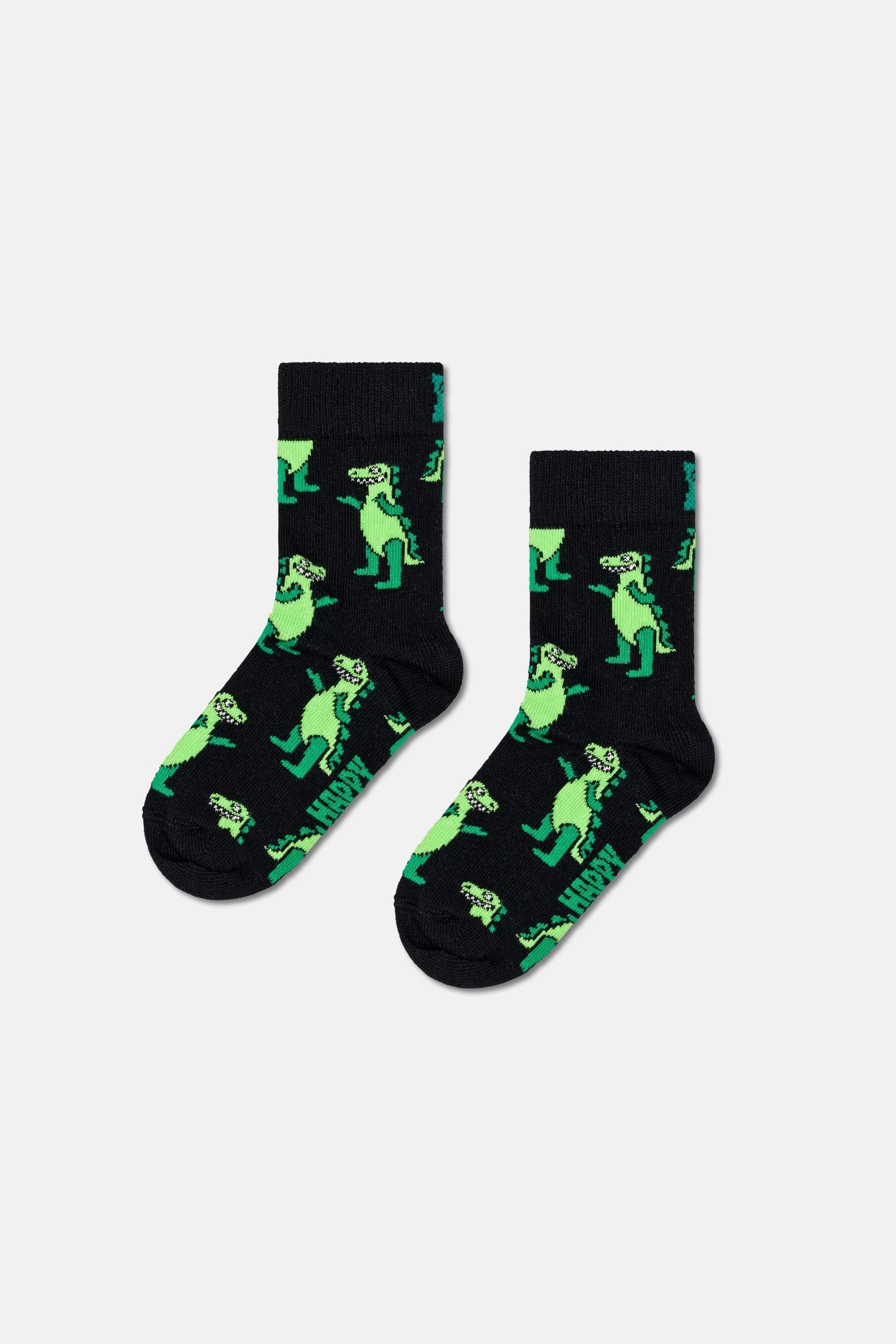 Happy Socks - Çocuk Dinozor Desenli 4'lü Çorap Hediye Seti