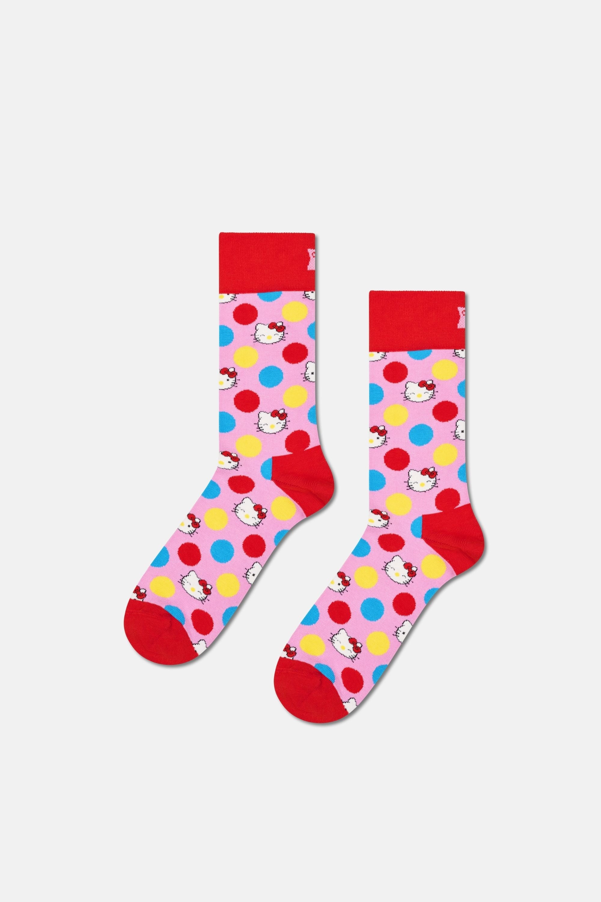 Happy Socks - Çok Renkli Hello Kıtty Temalı 6'lı Çorap Hediye Seti