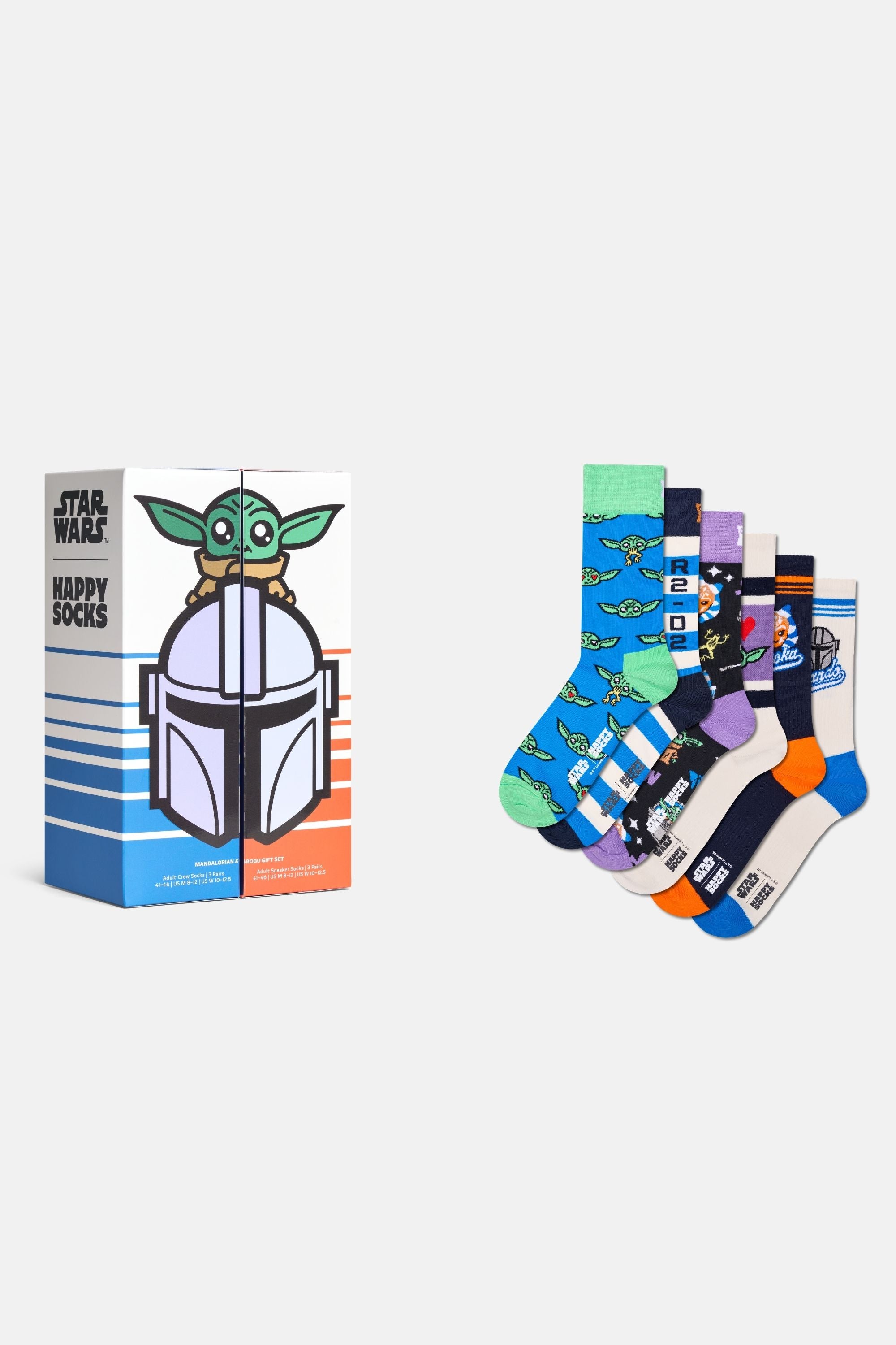 Happy Socks - Çok Renkli Star Wars Mandalorian Temalı 6'lı Çorap Hediye Seti