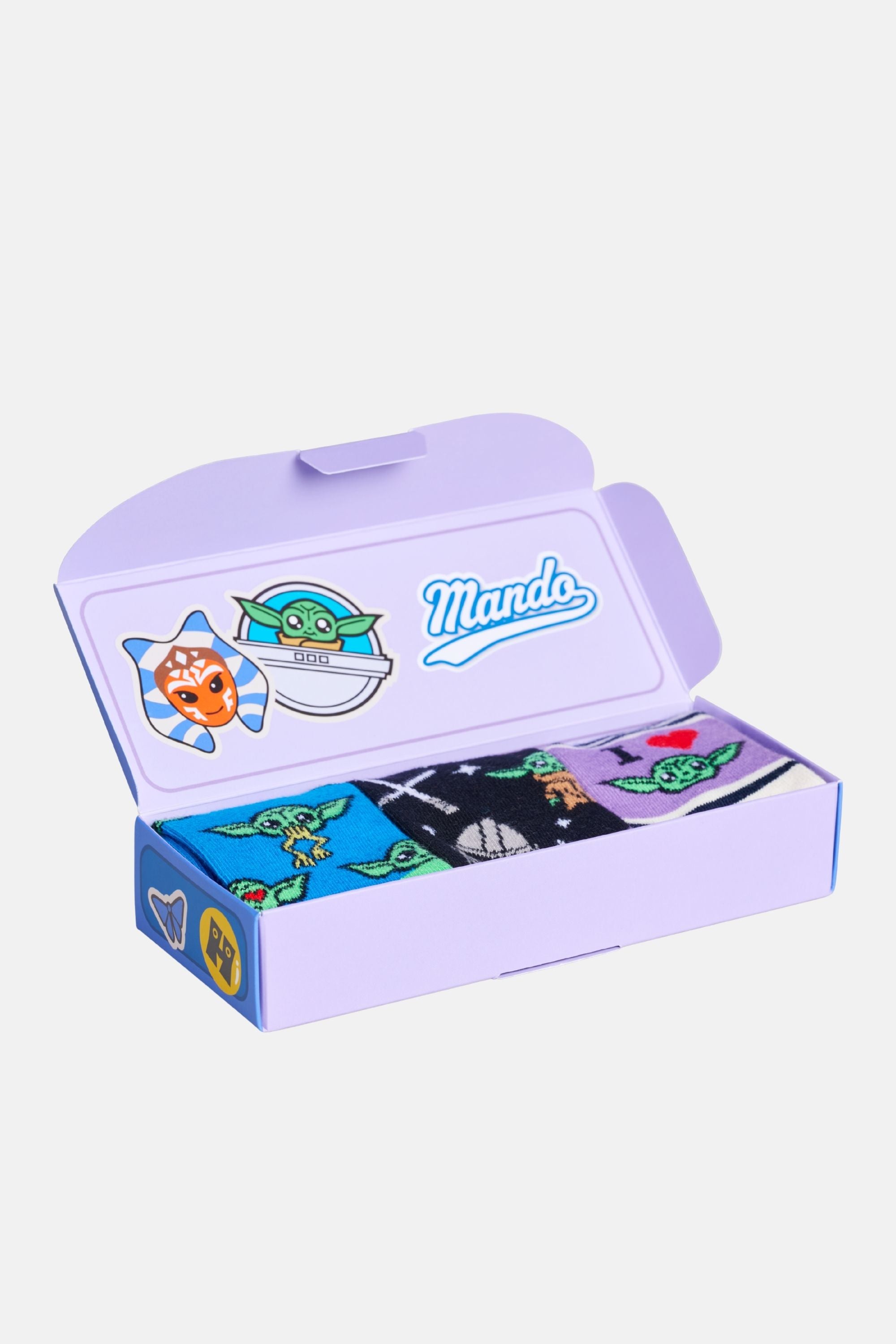 Happy Socks - Çocuk Star Wars Grogu Temalı 3'lü Çorap Hediye Seti