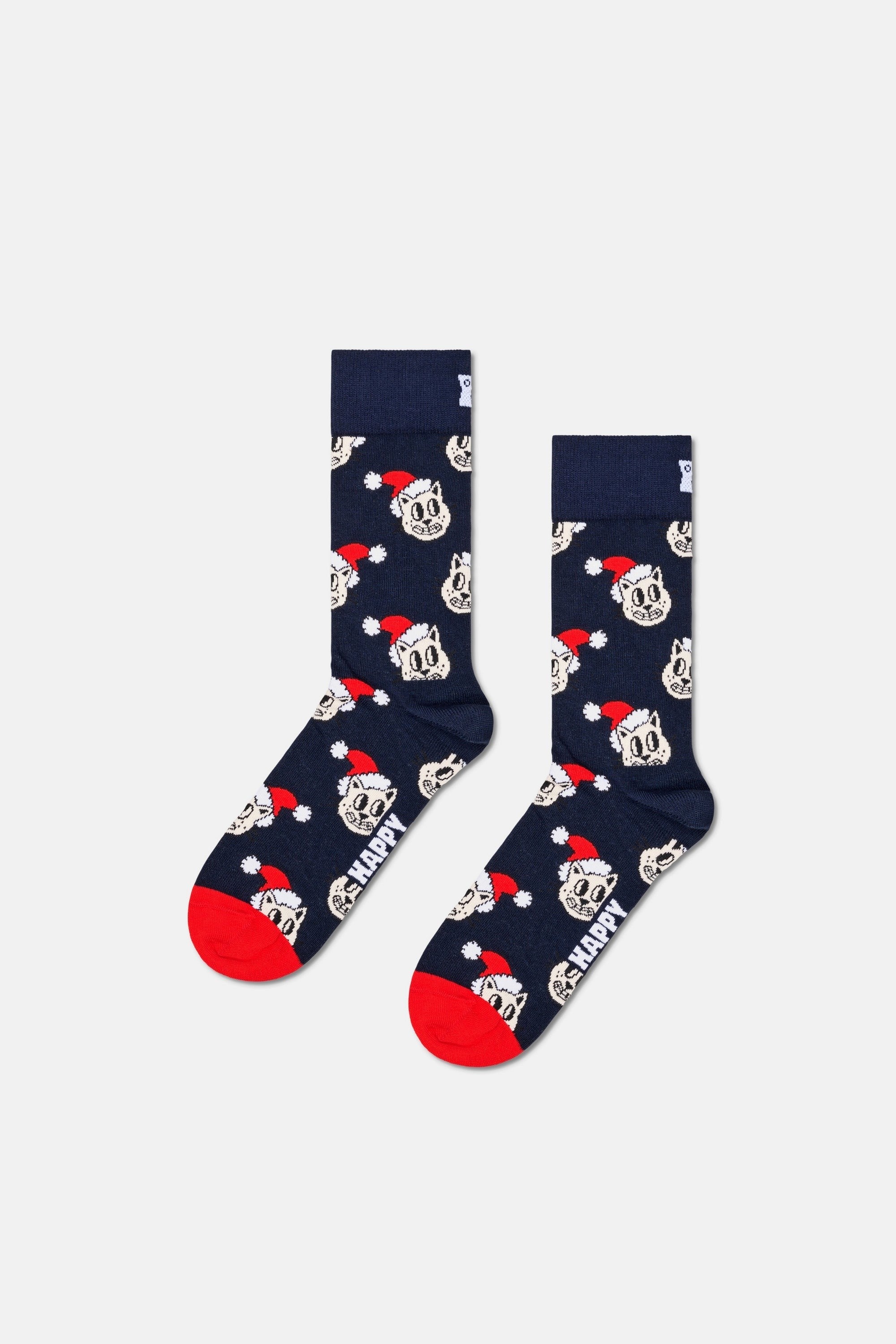Happy Socks - Çok Renkli Kedi ve Köpek Desenli Pamuklu 2’li Çorap Seti