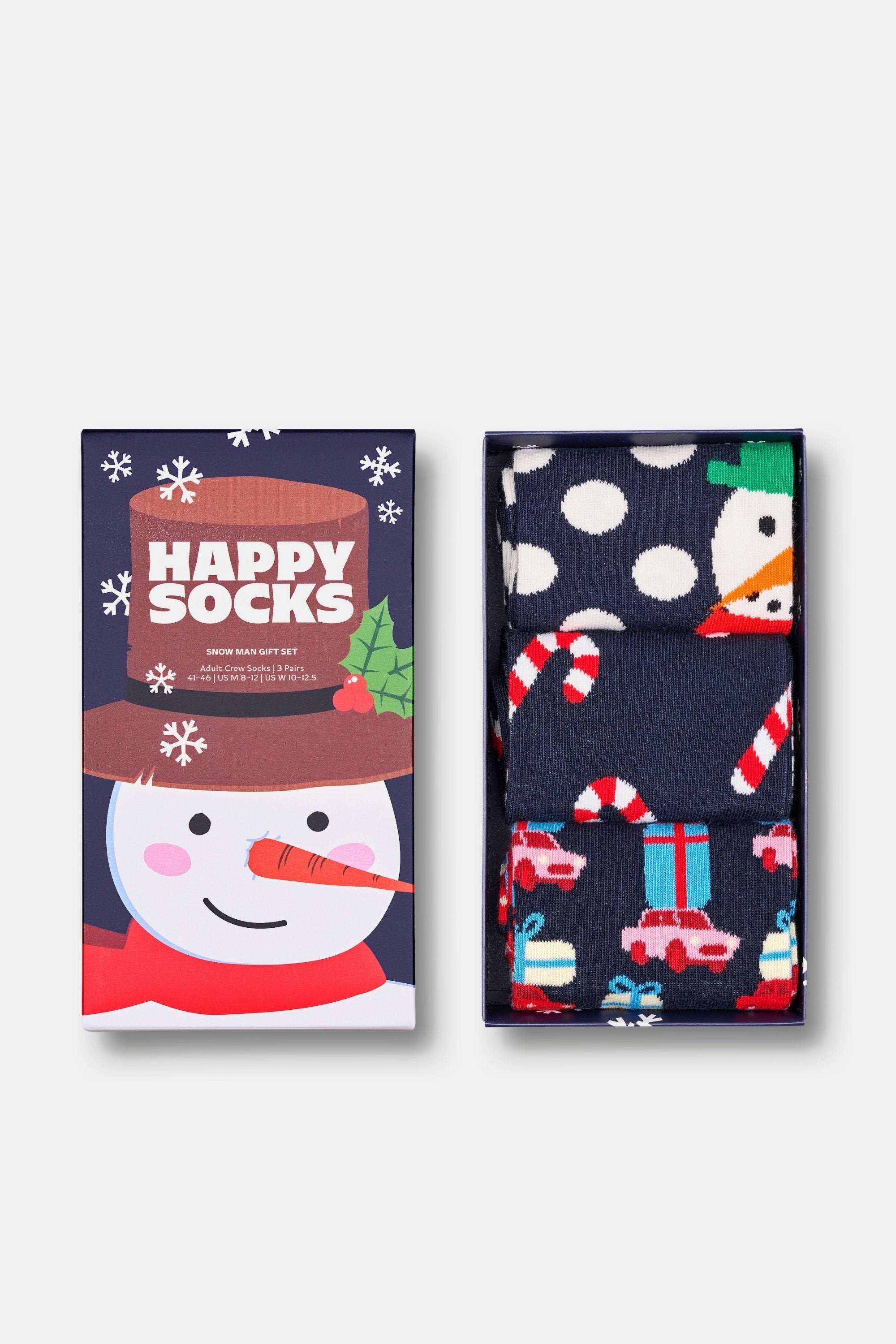Happy Socks - Lacivert Kardan Adam Temalı Pamuklu 3’lü Çorap Seti