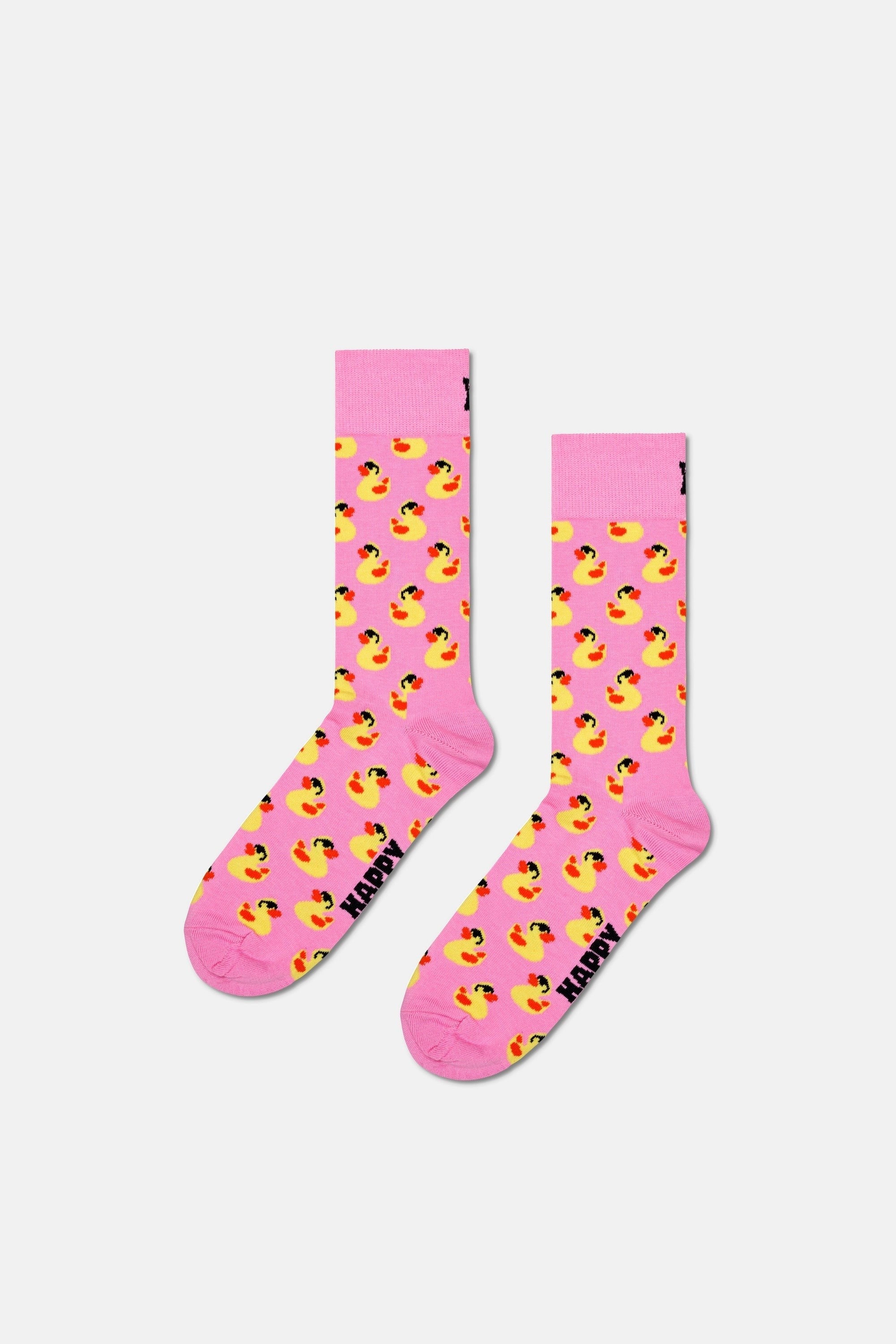 Happy Socks - Çok Renkli Ördek Desenli Pamuklu 3’lü Çorap Seti