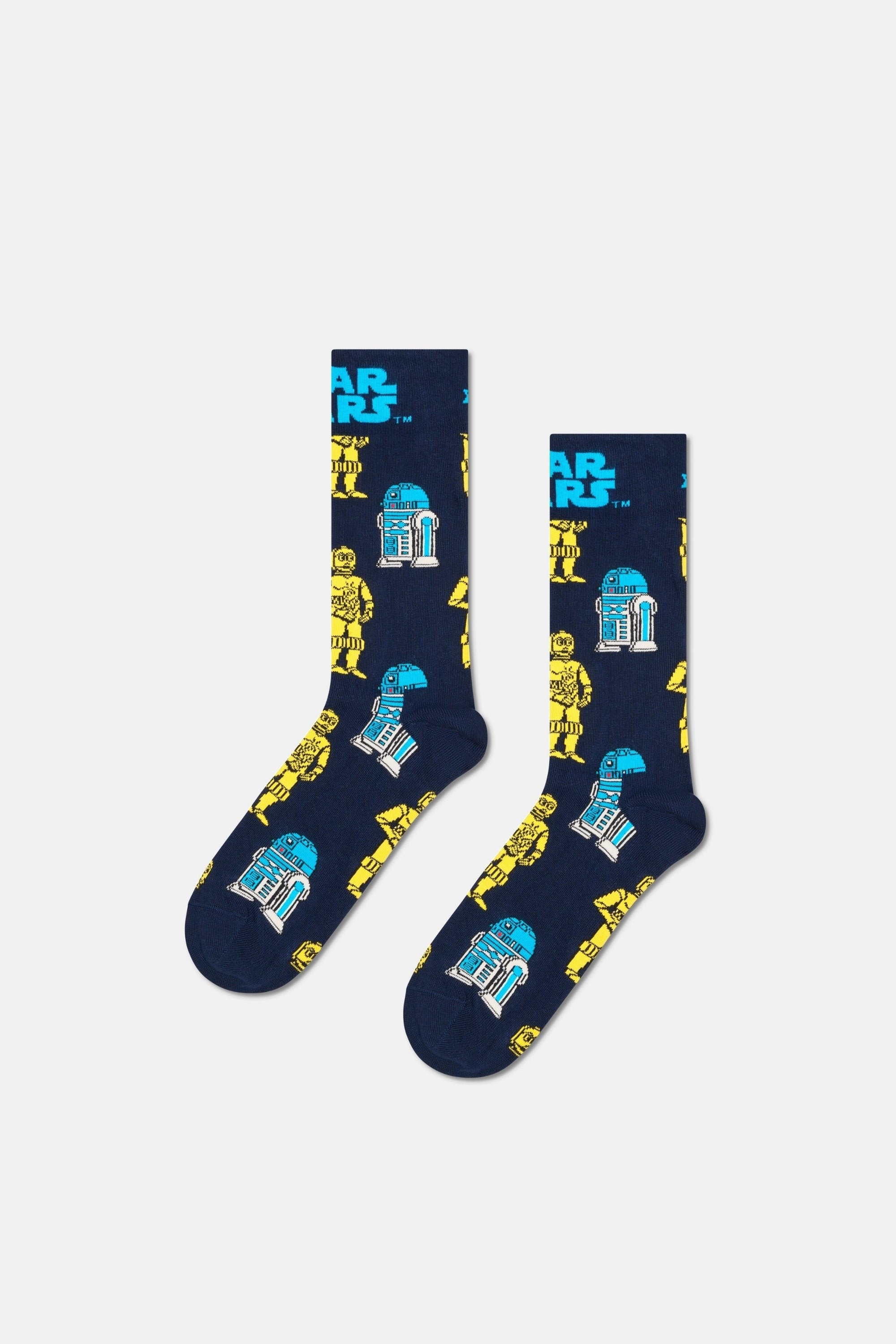 Happy Socks - Lacivert Star Wars Desenli Pamuklu Çorap