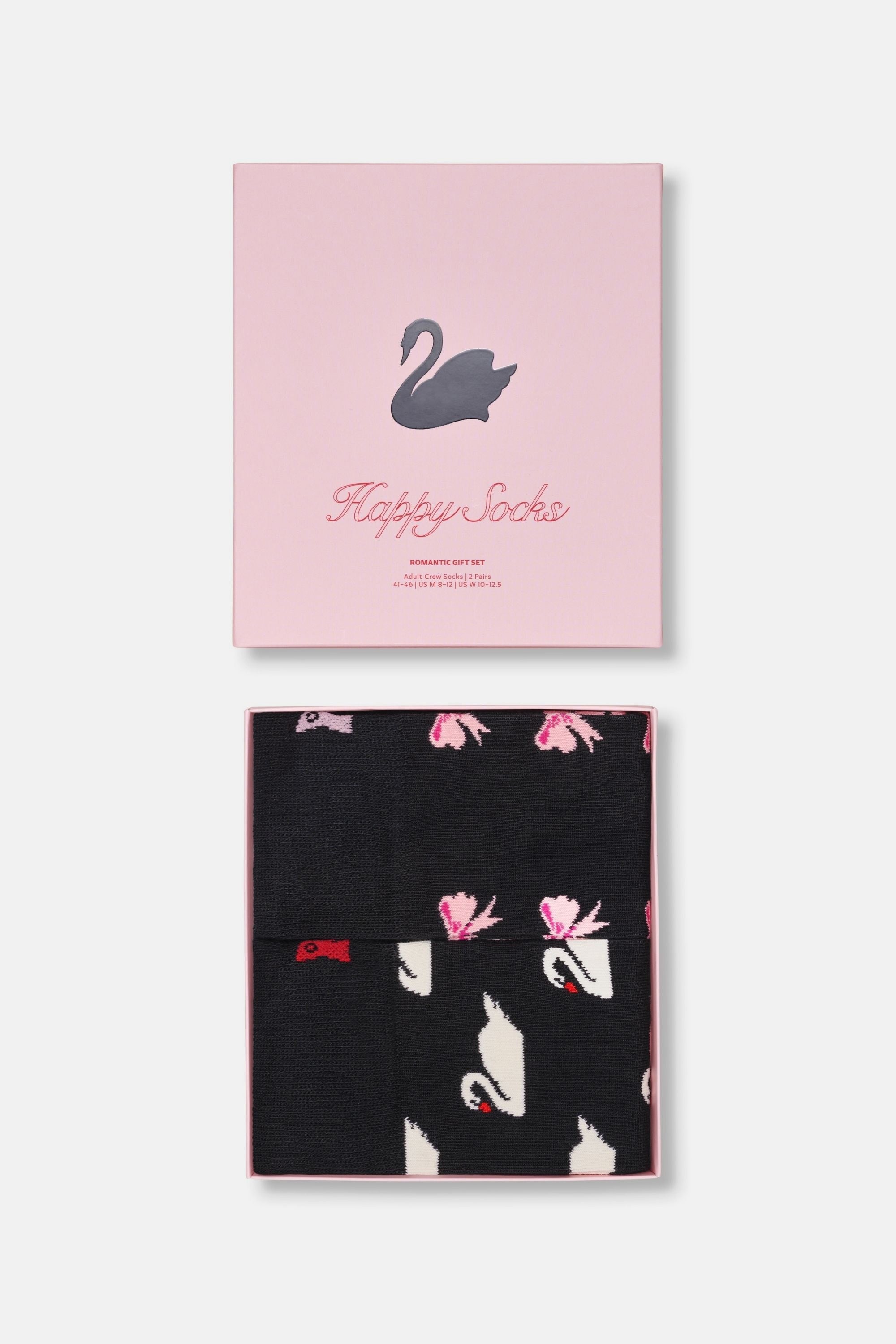 Happy Socks - Çok Renkli Kuğu Desenli Pamuklu 2’li Çorap Seti