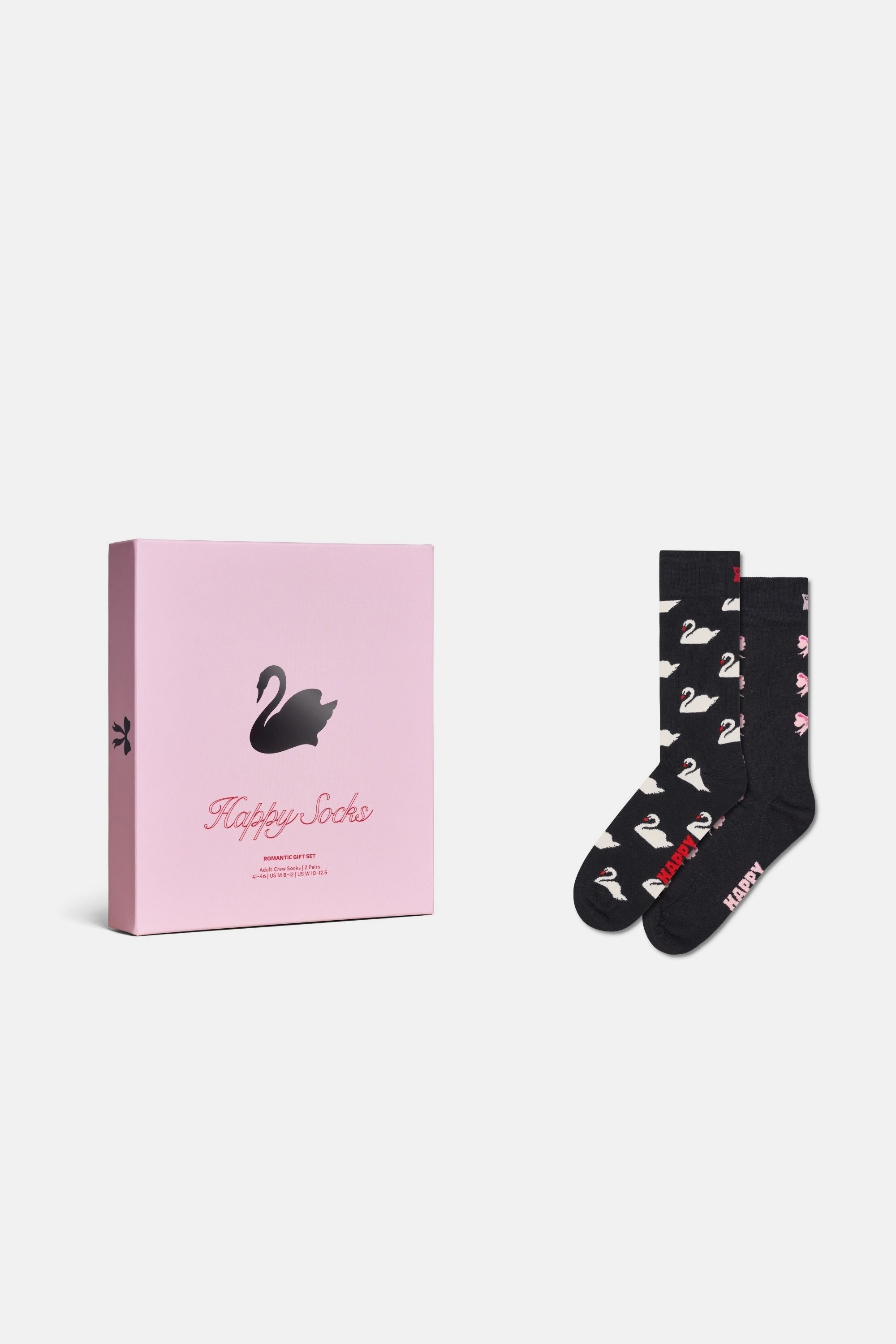 Happy Socks - Çok Renkli Kuğu Desenli Pamuklu 2’li Çorap Seti