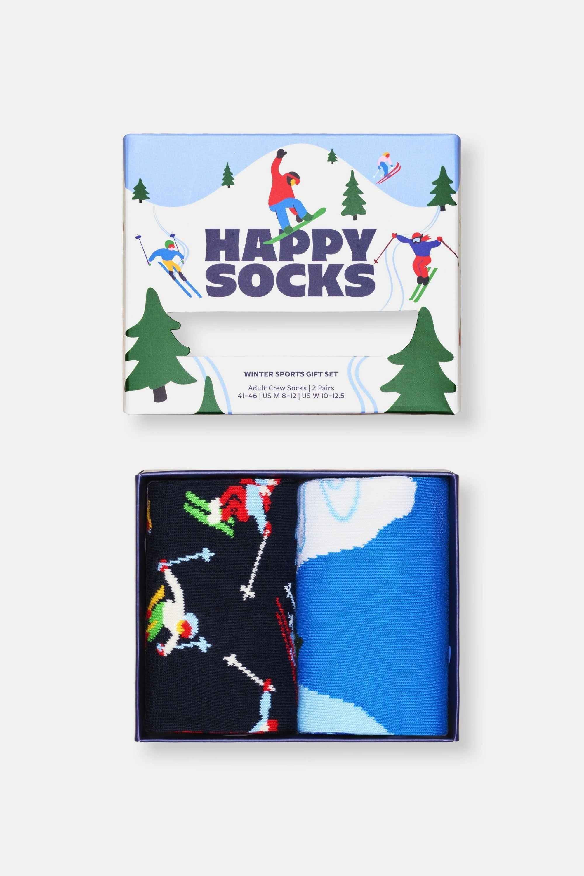 Happy Socks - Çok Renkli Kış Temalı Pamuklu 2’li Çorap Seti
