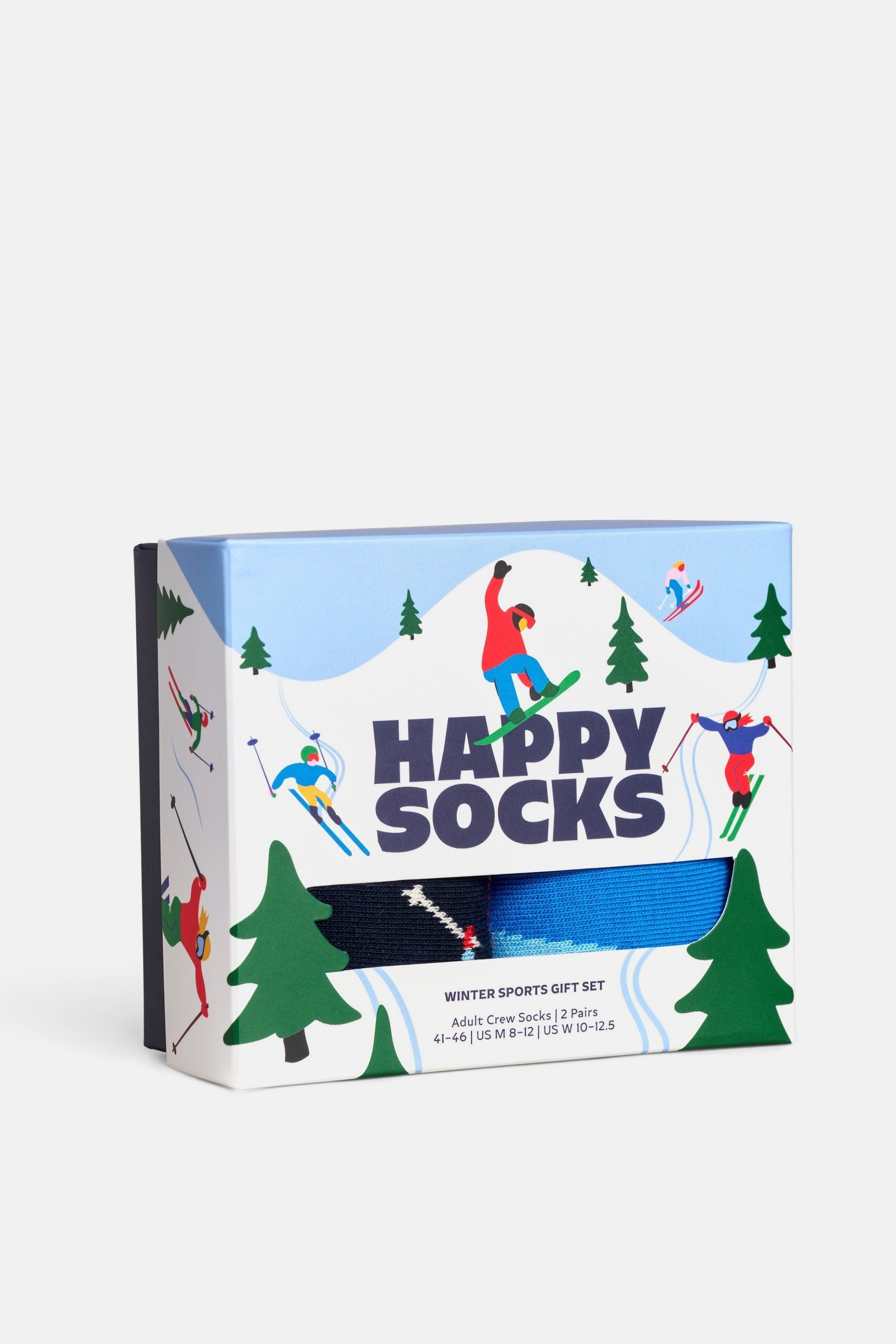 Happy Socks - Çok Renkli Kış Temalı Pamuklu 2’li Çorap Seti