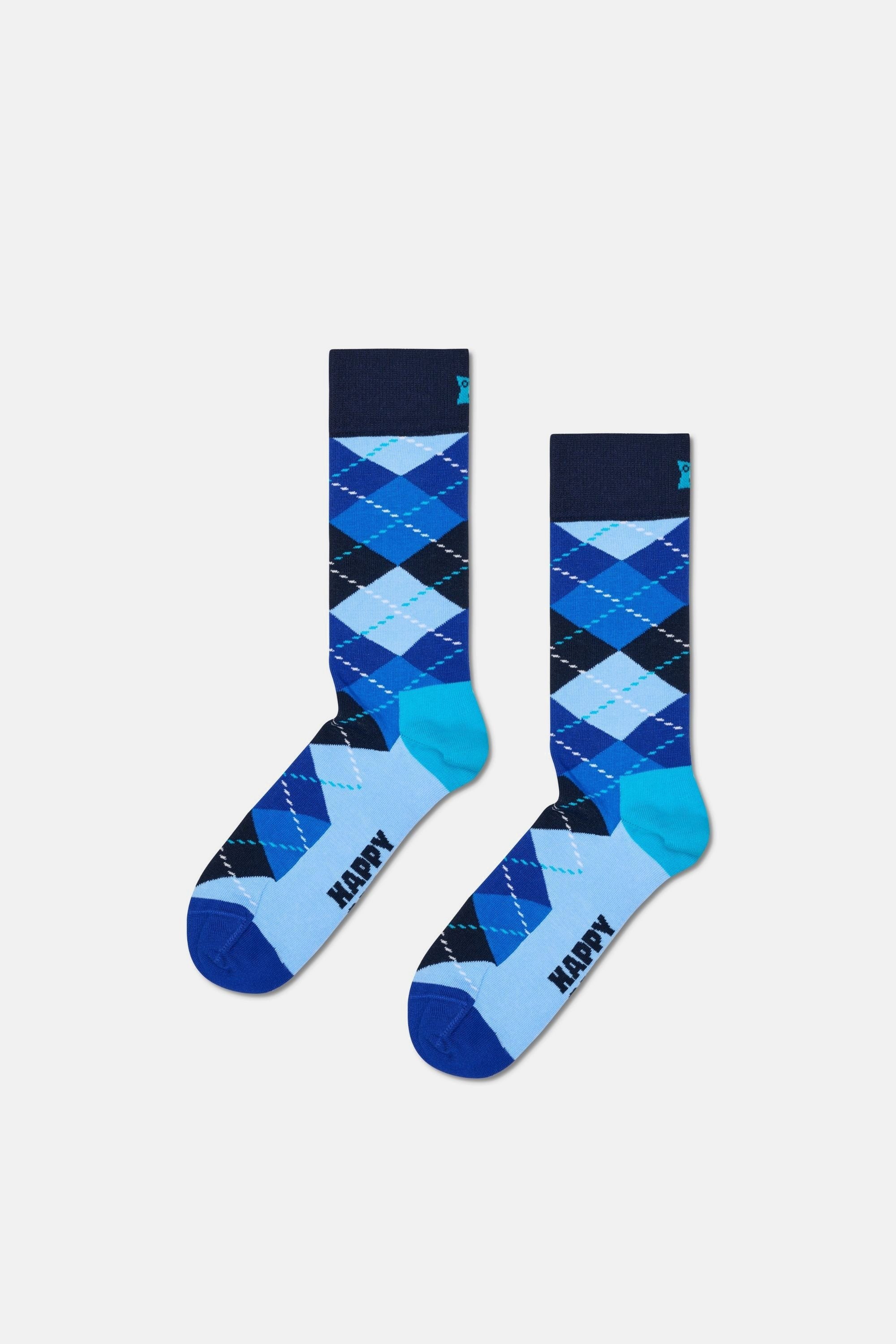 Happy Socks - Mavi Karışık Desenli Pamuklu 4’lü Çorap Seti