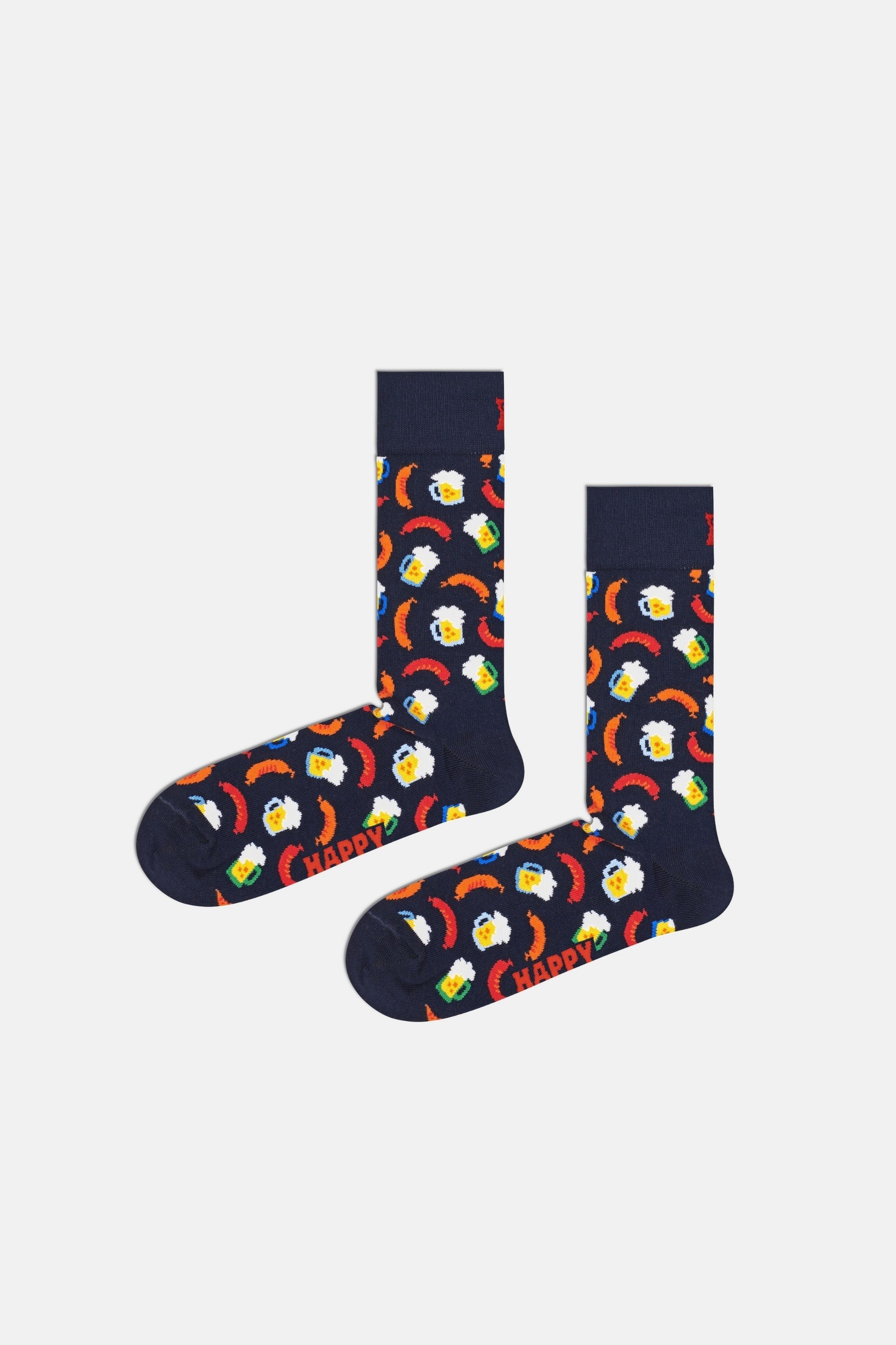 Happy Socks - Çok Renkli Bardak Desenli Pamuklu 2’li Çorap Seti