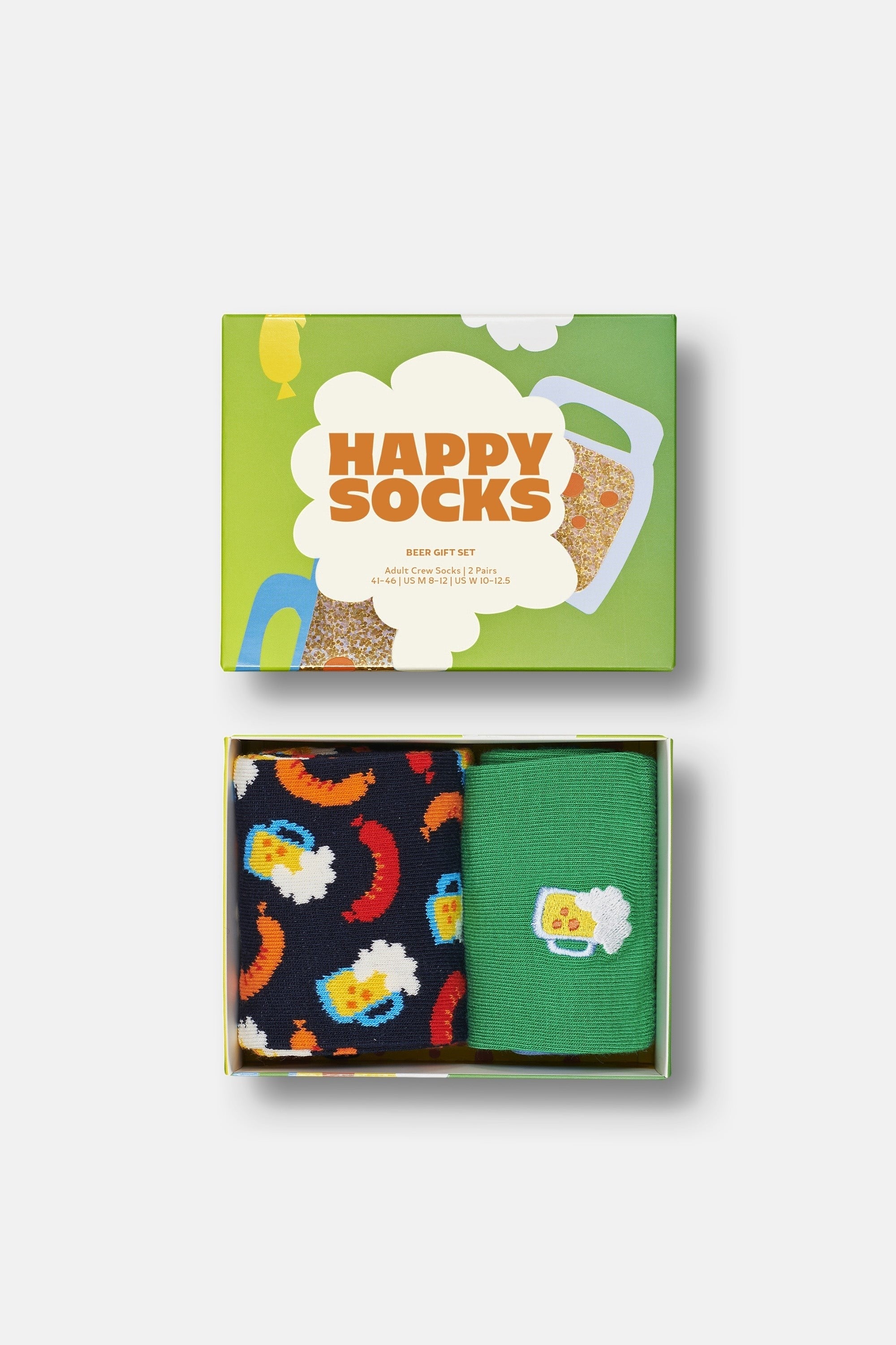 Happy Socks - Çok Renkli Bardak Desenli Pamuklu 2’li Çorap Seti