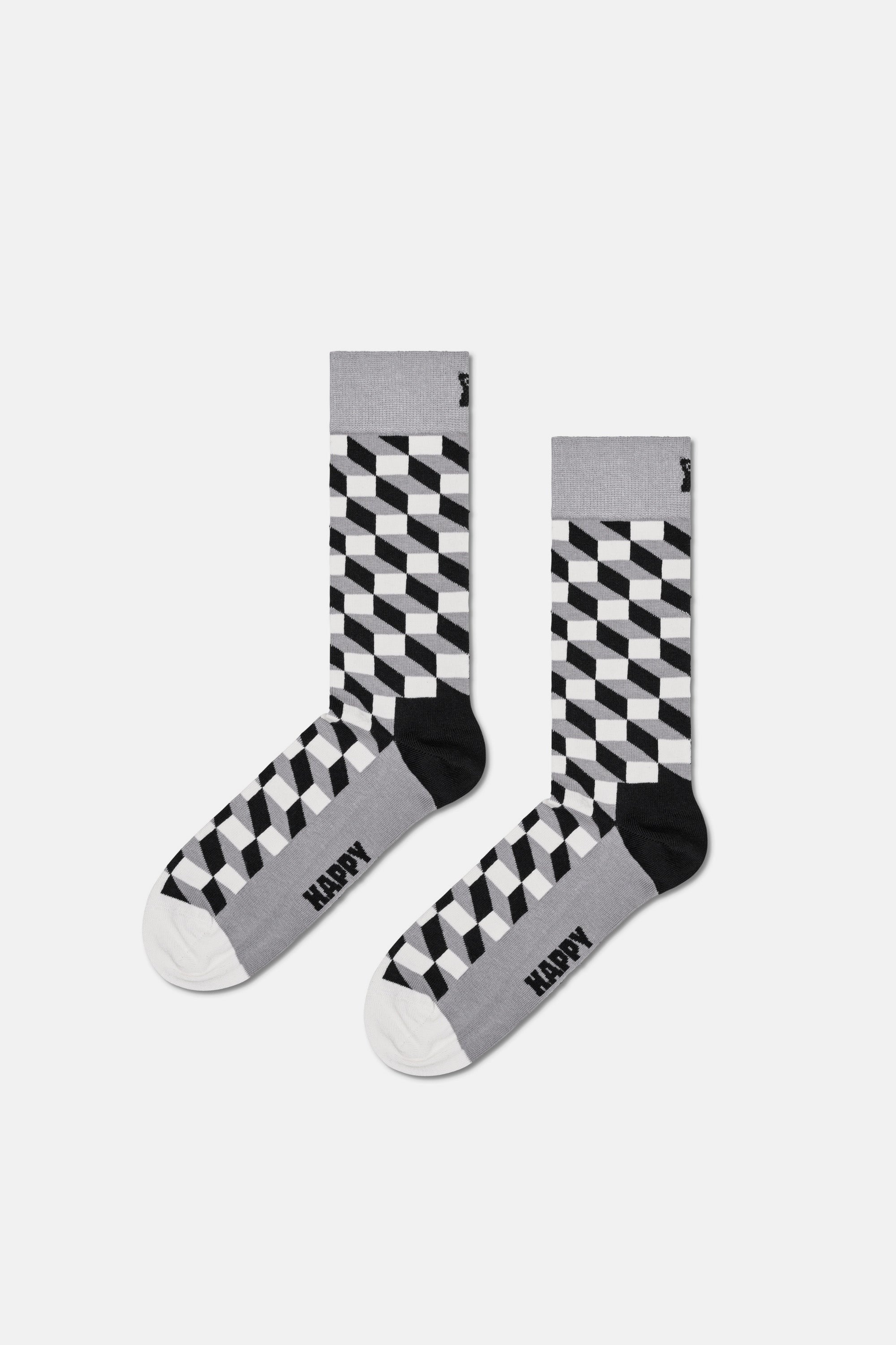 Happy Socks - Siyah Beyaz Klasik 4’lü Pamuklu Çorap Seti