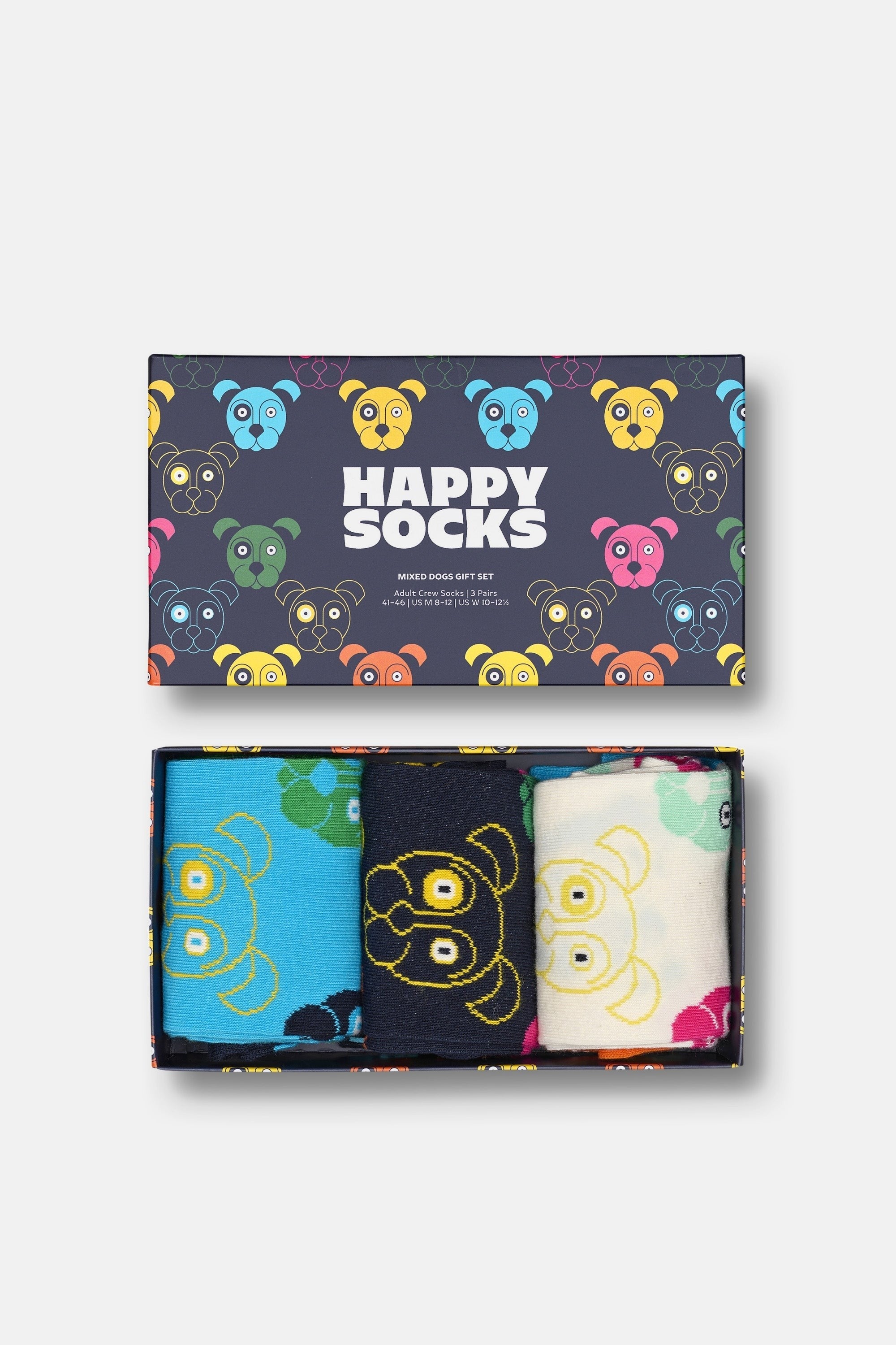 Happy Socks - Köpek Desenli Pamuklu 3’lü Çorap Seti