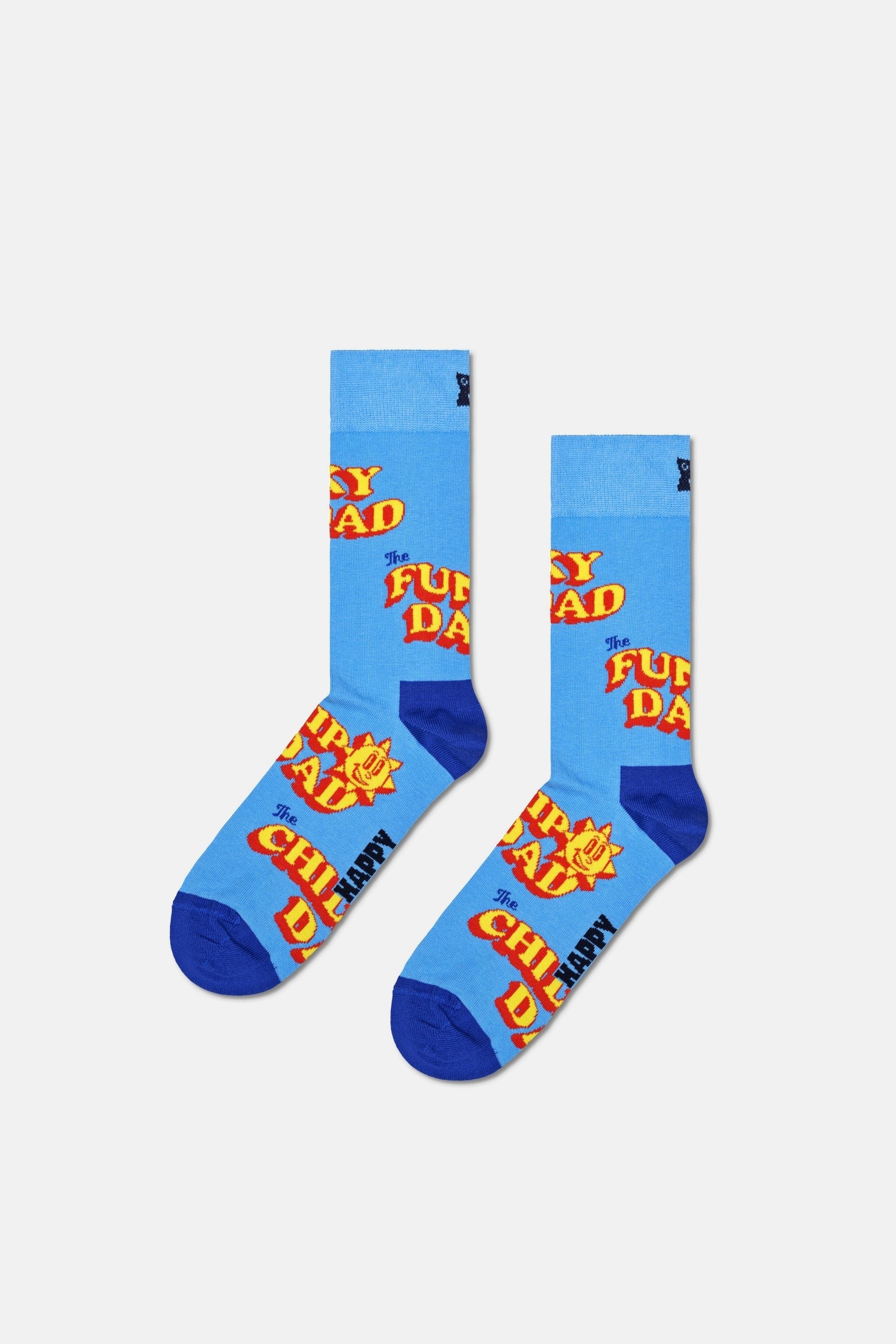 Happy Socks - Çok Renkli Süper Baba Temalı 3’lü Pamuklu Çorap Seti