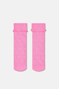 Happy Socks - Pembe Kısa Soket Çorap