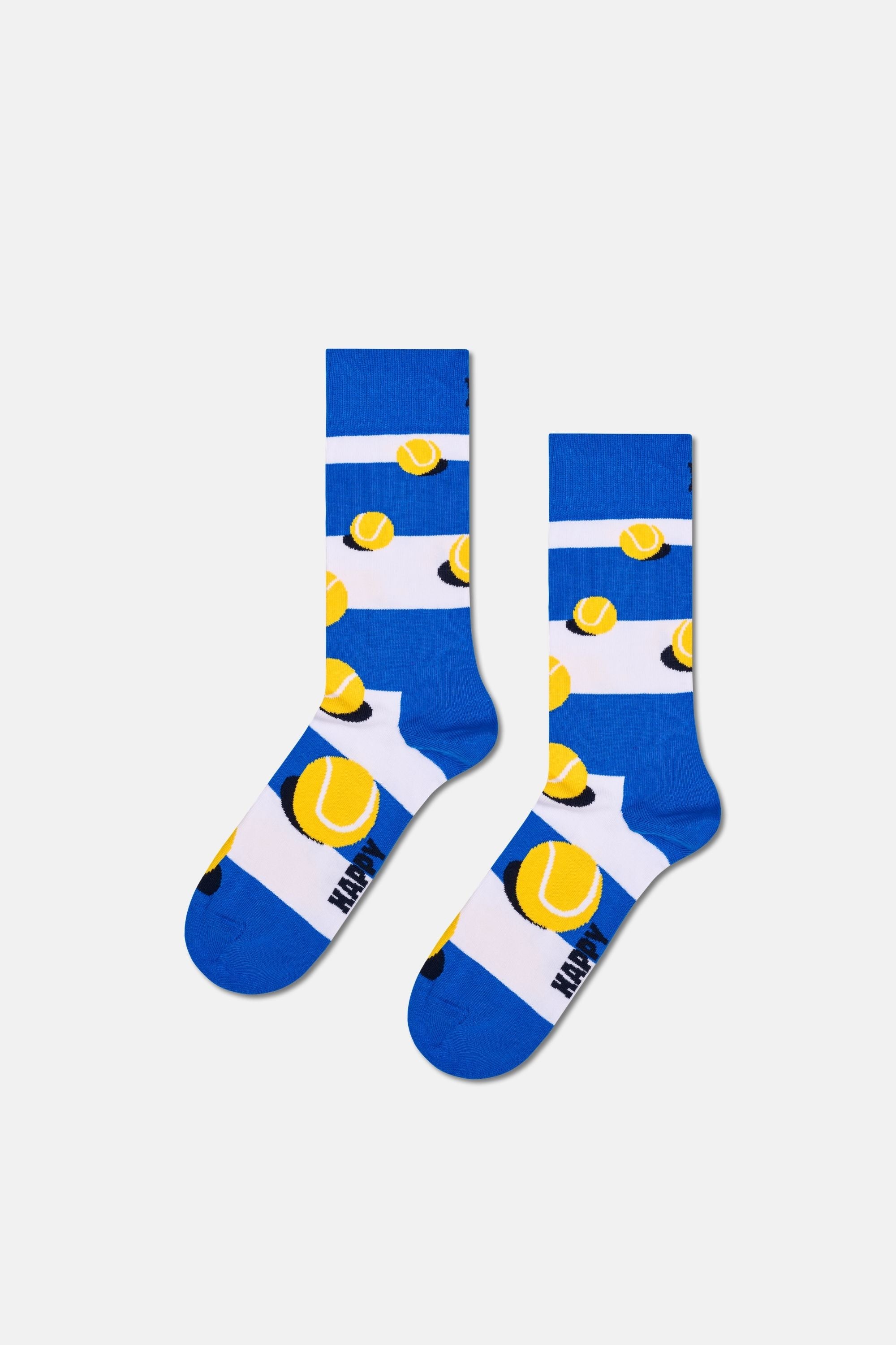Happy Socks - Erkek Çok Renkli Tenis Desenli 3'lü Pamuklu Çorap Seti