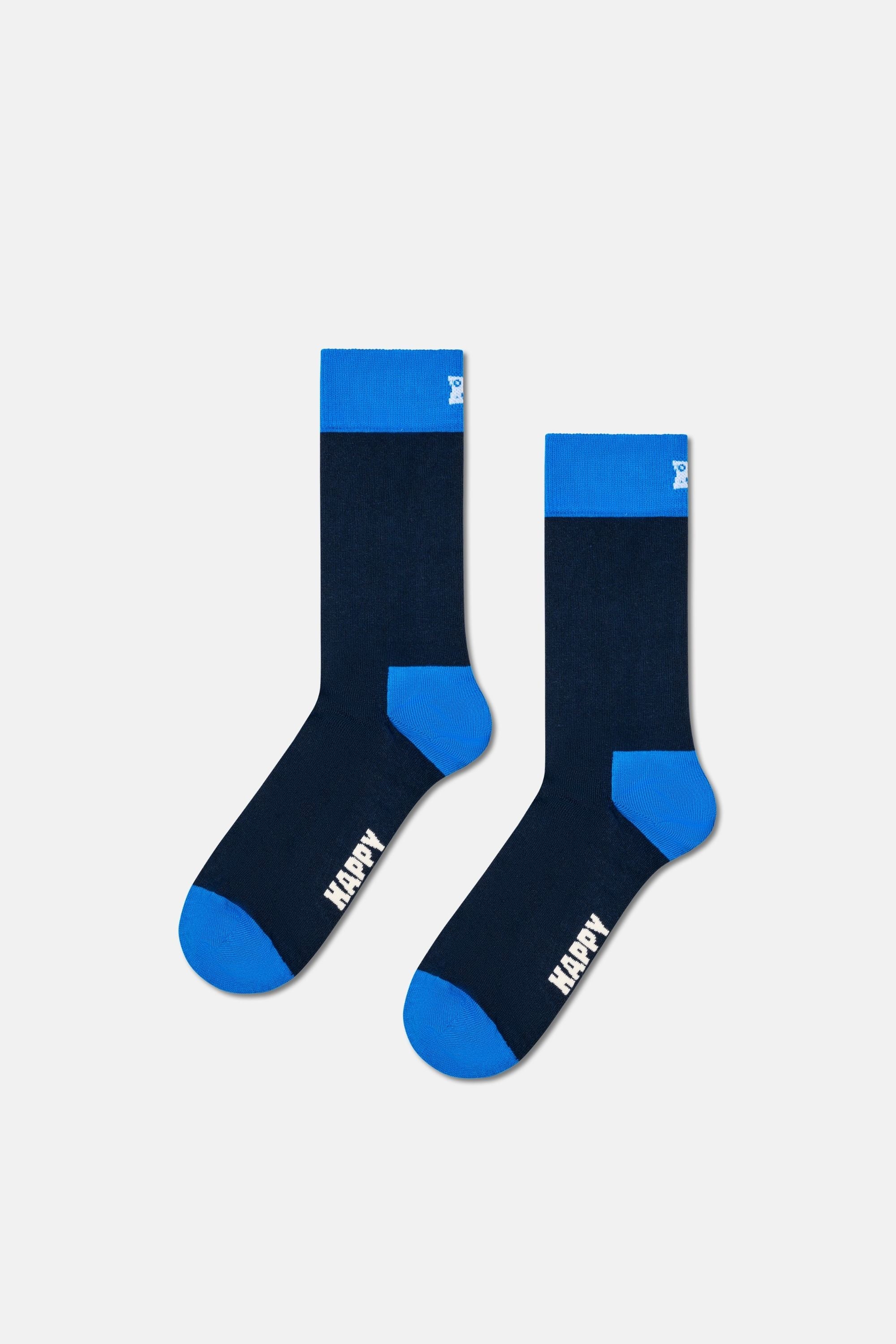 Happy Socks - Lacivert Kış Desenli 4'lü Pamuklu Çorap Seti