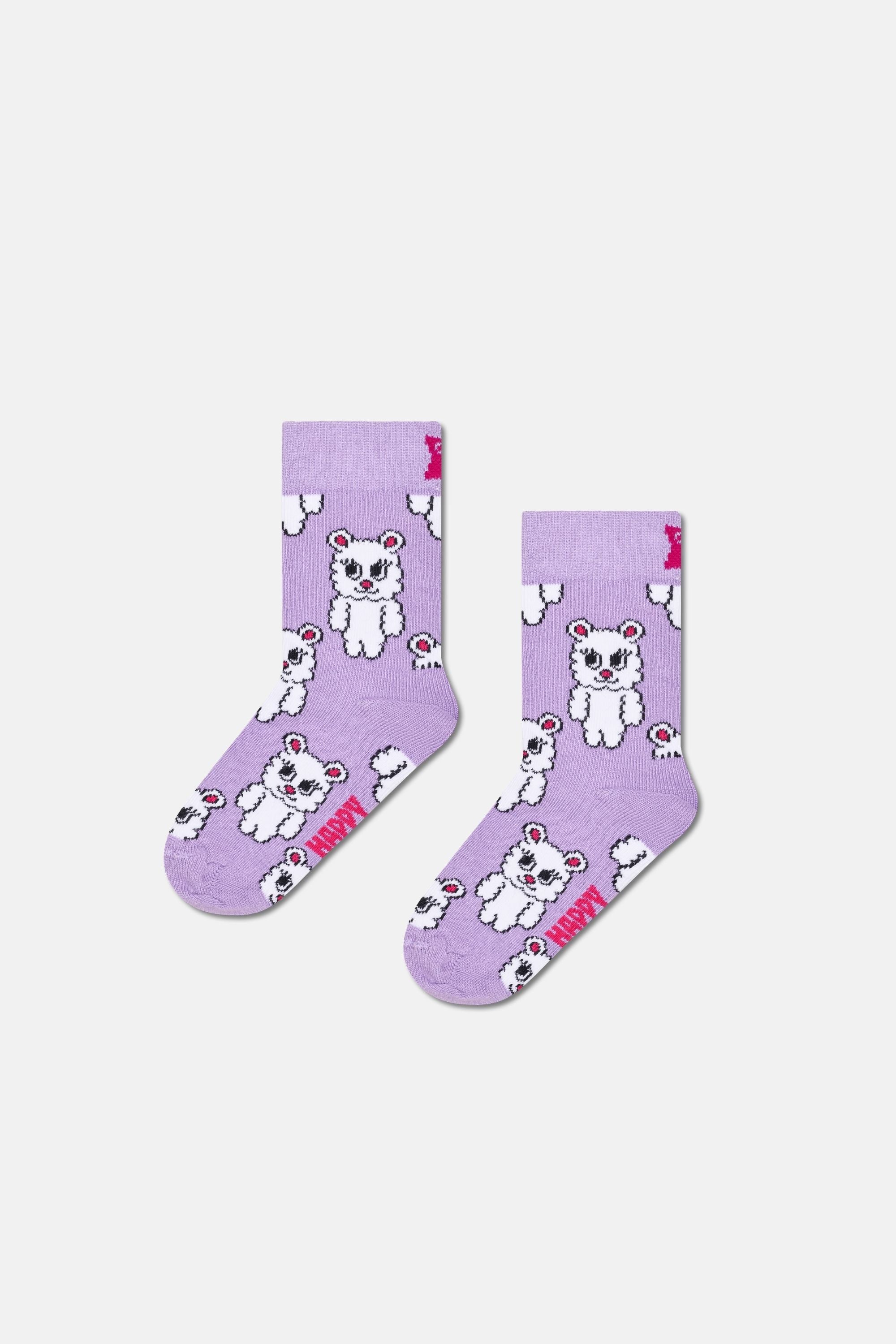 Happy Socks - Çocuk Çok Renkli Kiraz Desenli 3'lü Pamuklu Çorap Seti